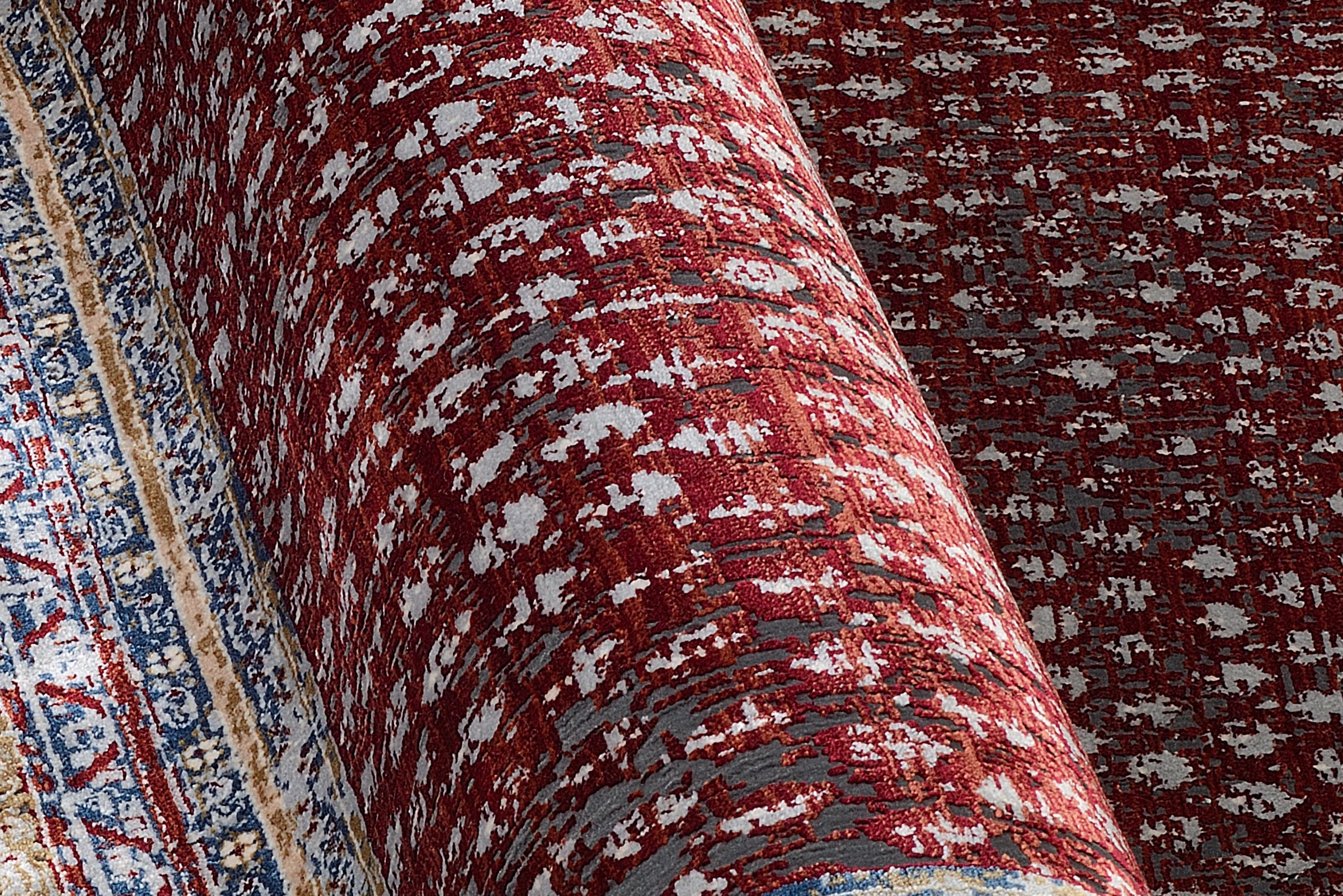 WK WOHNEN Teppich »POINTS« rechteckig 7 mm Höhe hochwertiger Materialmix mit seidigem Glanz