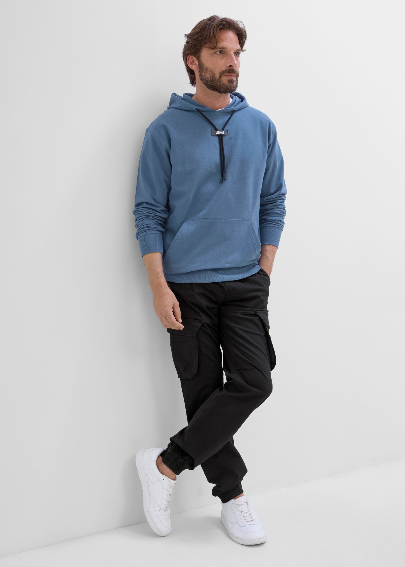 bonprix Cargohose  mit Komfort-Bund, in Schlupfform, aus Baumwolle und Elasthan