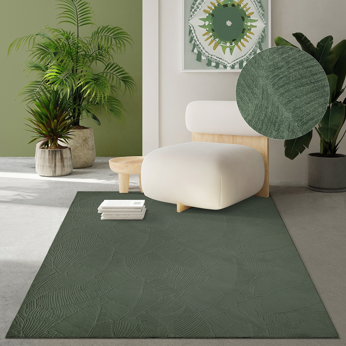 the carpet Tapis »Rio« Rectangulaire 8 mm Höhe weicher Wohnzimmer Teppich rutschfest 3D-Optik