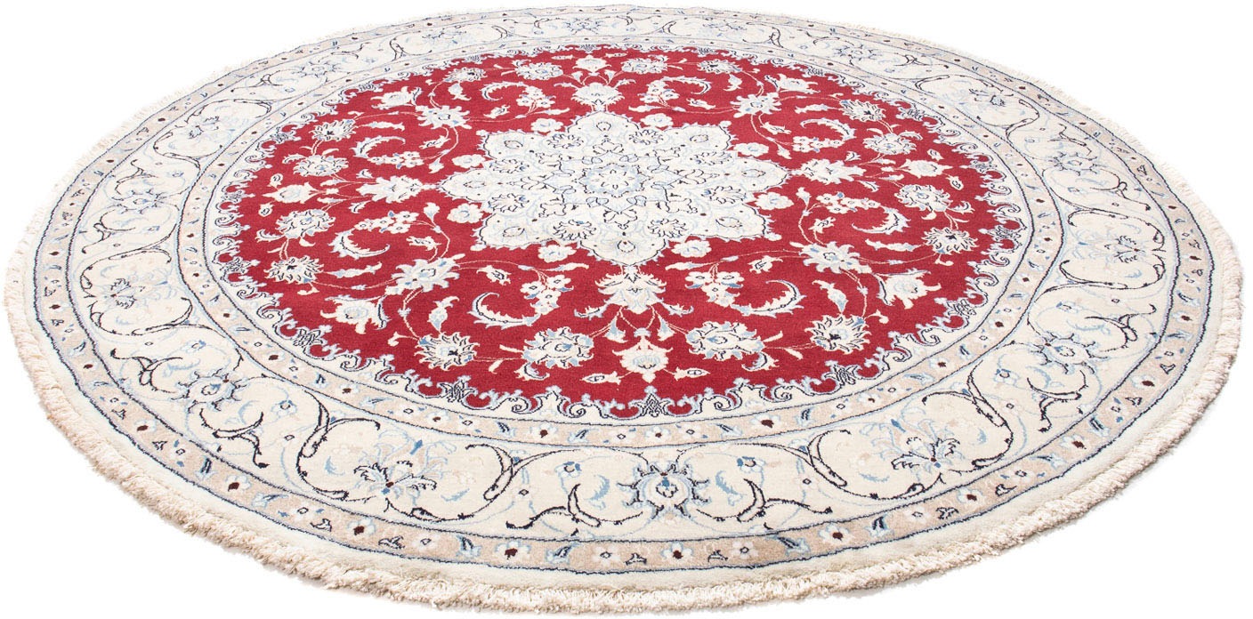 Image of morgenland Orientteppich »Perser - Nain rund - 250 x 250 cm - rot«, rund, 10 mm Höhe, Wohnzimmer, Handgeknüpft, Einzelstück mit Zertifikat bei Ackermann Versand Schweiz