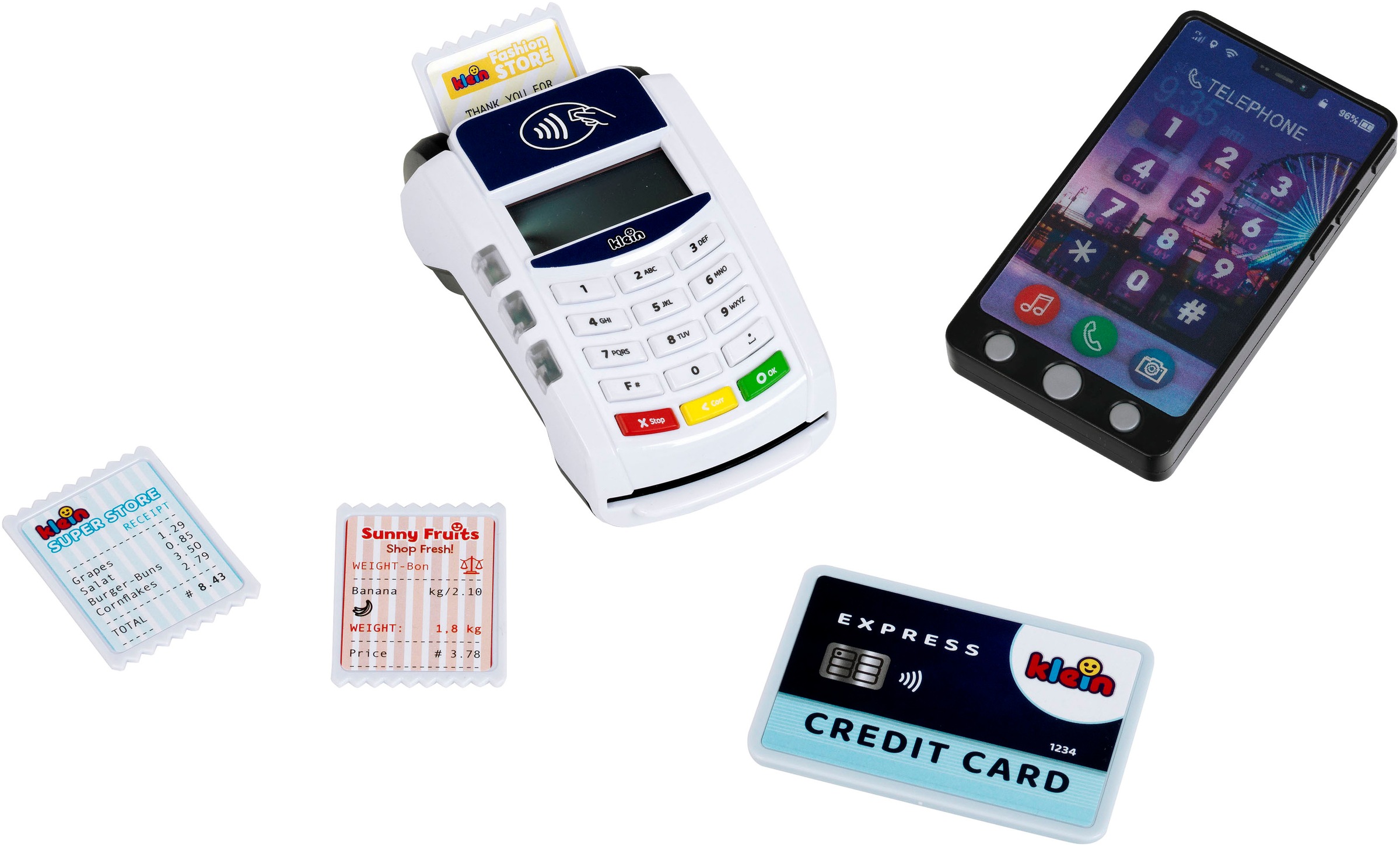 Klein "PoS Terminal und Smartphone" mit Licht und Sound