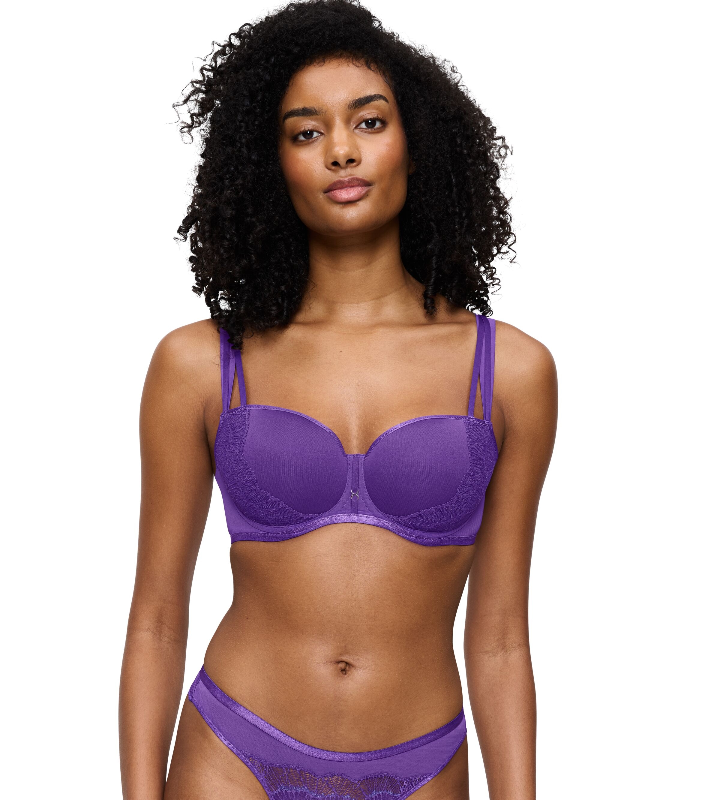 Image of Triumph Balconette-BH "Palina Moonlight Kiss" Triumph x Palina Rojinski, gefütterte Spacer-Cups, Spitze, Glitzergarn