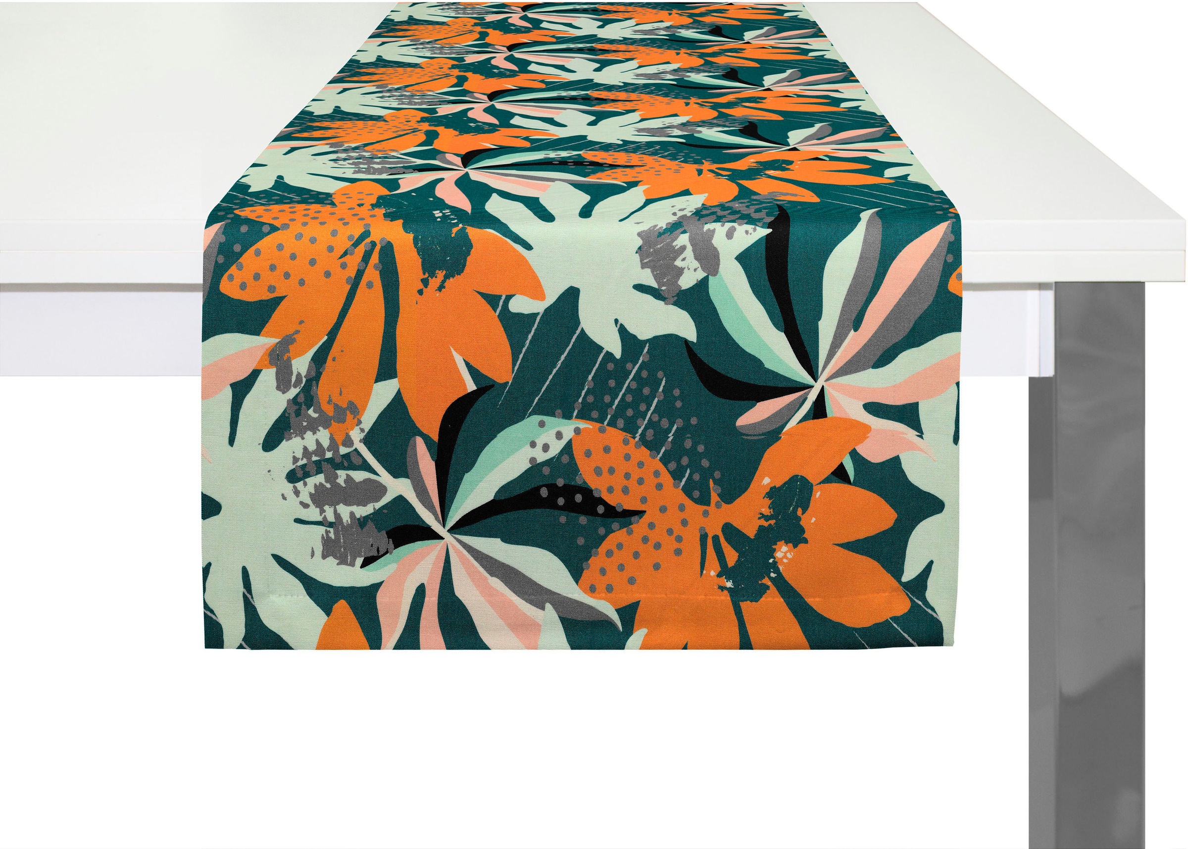 Image of Adam Tischläufer "Jungle" GOTS organic,zertifiziert durch CERES 0242Made in Germany