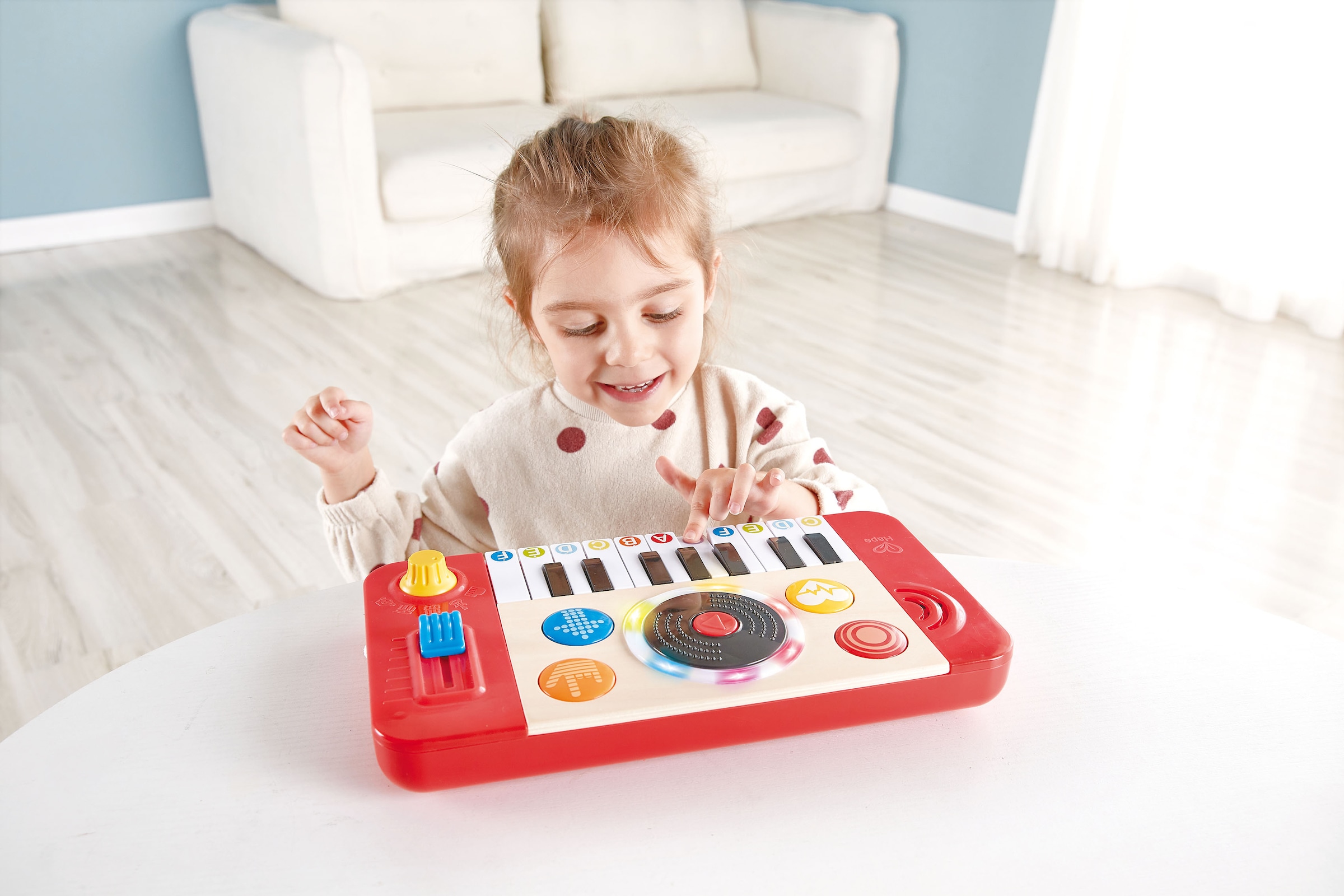 Hape Spielzeug-Musikinstrument »DJ-Mischpult«, mit Licht & Sound