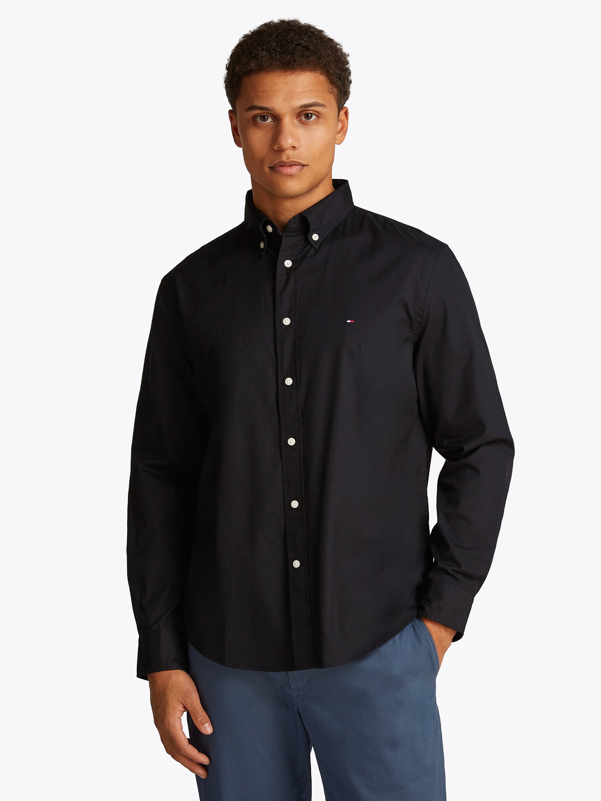 Image of Tommy Hilfiger Langarmhemd "CORE FLEX POPLIN SOLID Regular Fit SHIRT"