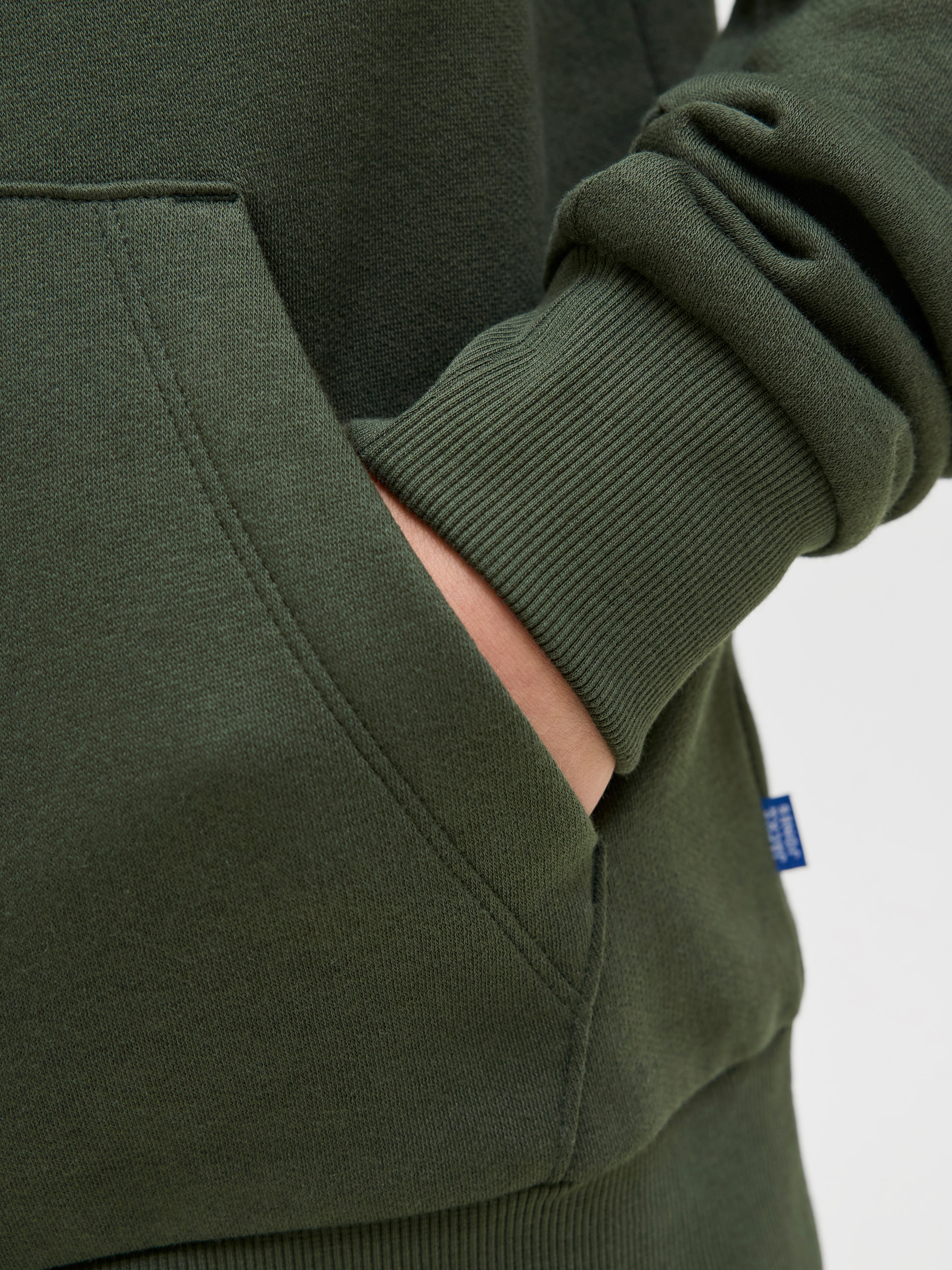 Jack & Jones Junior Kapuzensweatshirt »JJECORP mit Druck, Kängurutasche, pflegeleicht«, bedruckt, modisch, regular fit, Rundhals