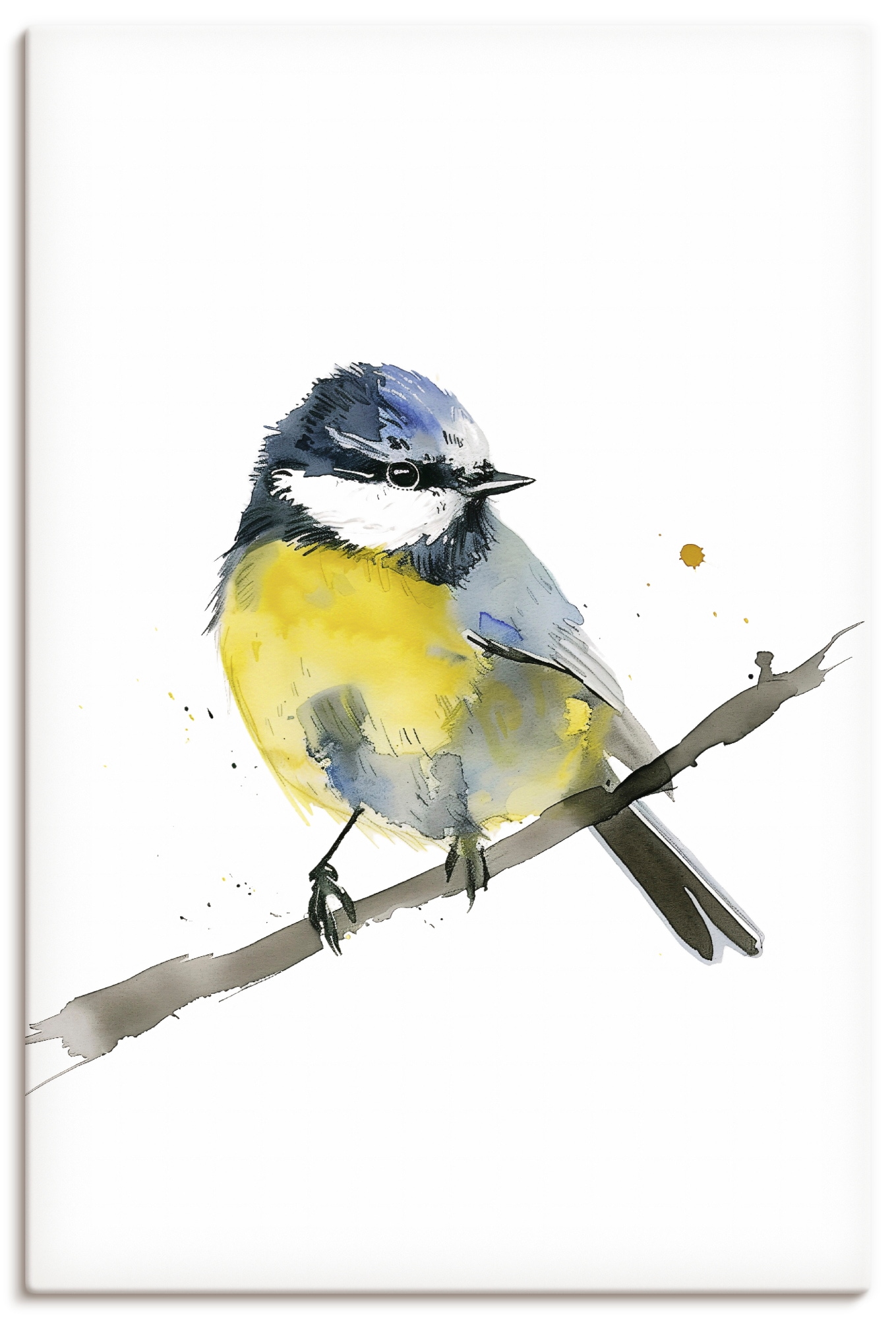 Image of Artland Wandbild "Aquarell Blaumeise" Vogelbilder 1 Stk. tlg. als Alubild, Leinwandbild, Poster, Wandaufkleber in verschied. Grössen