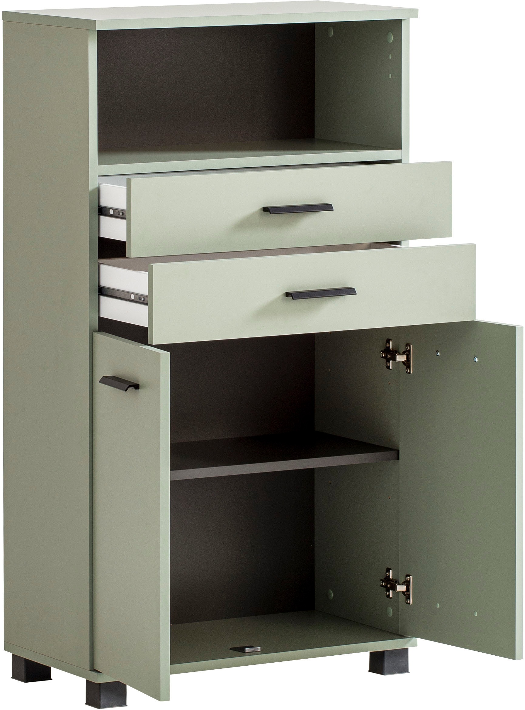 welltime Midischrank »Palermo, Breite 60 cm made in Germany«, Metallbeschläge