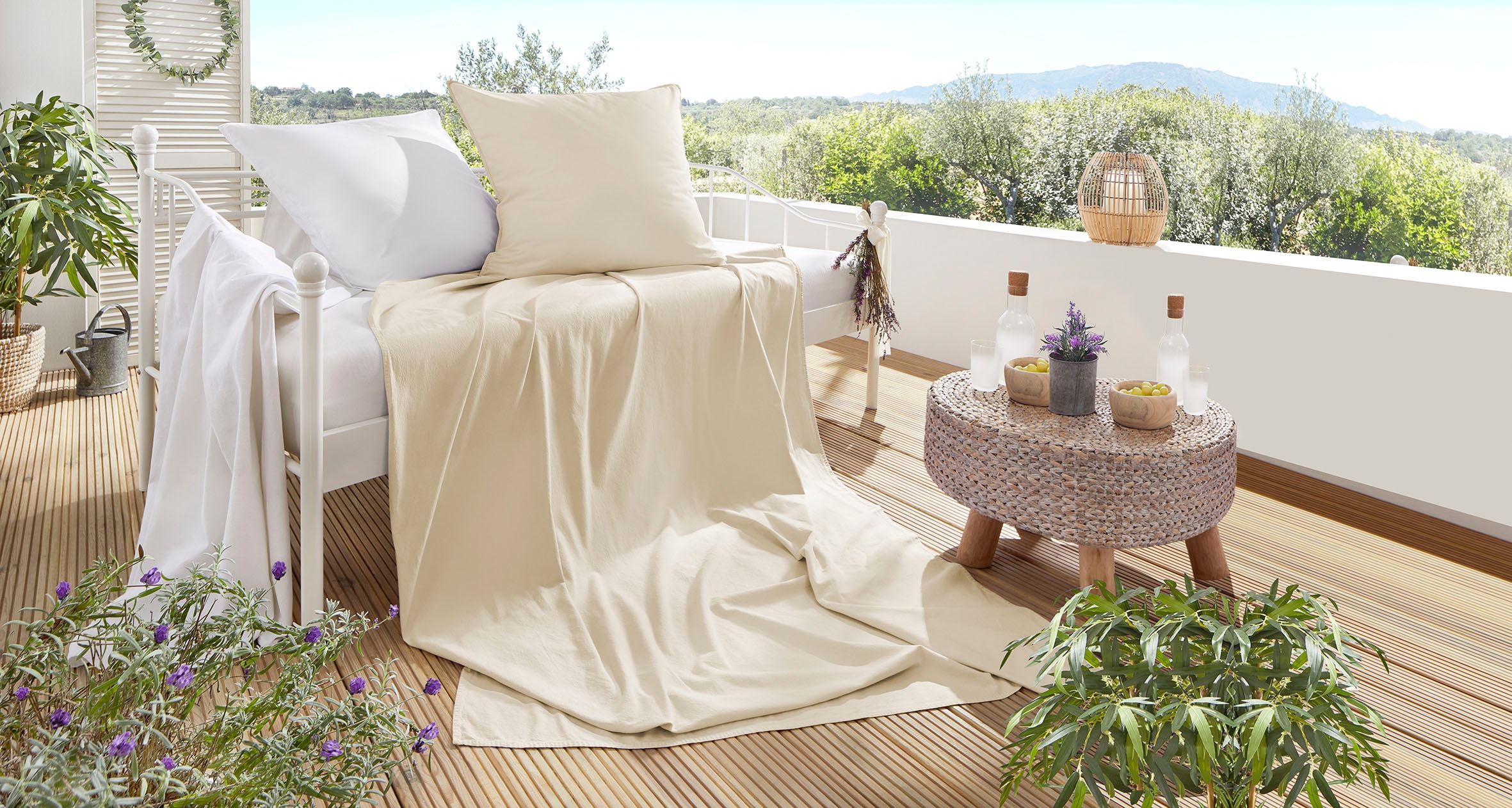 Image of Primera Bettwäsche "Summer-Set Stone-Washed, Kissenbezug + Tuch" 2 Stk. die perfekte Lösung für heisse Nächte