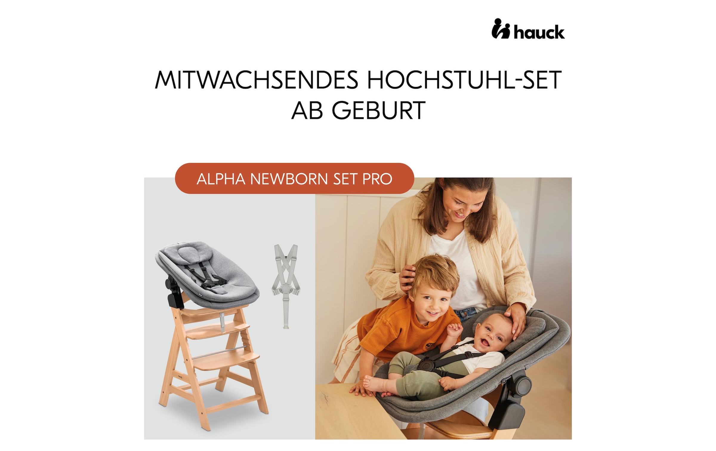 Hauck Chaise haute »Hochstuhl Alpha+ Pro, mit Newborn-Aufsatz« () dieses Produkt besteht aus FSC®-zertifiziertem Material