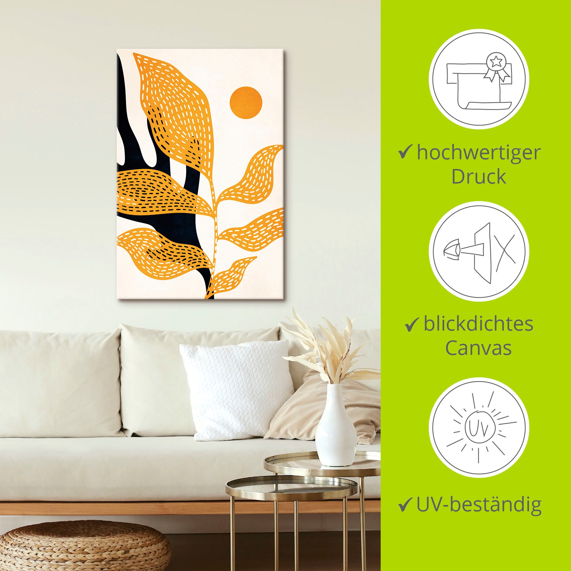 Artland Tableau sur toile »Van Gogh`s Garten« 1 cuis tlg. auf Holzrahmen gespannt