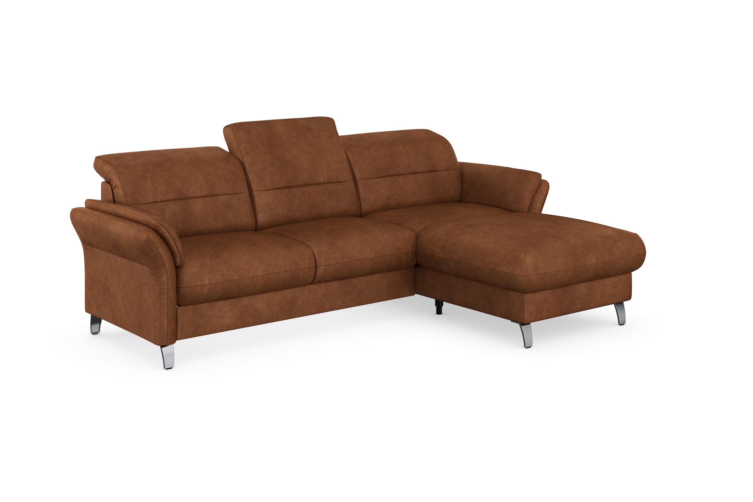 sit&more Ecksofa »Grenoble L-Form mit Federkern«, wahlweise mit Bettfunktion, Bettkasten, Arm- und Kopfteilverstellung