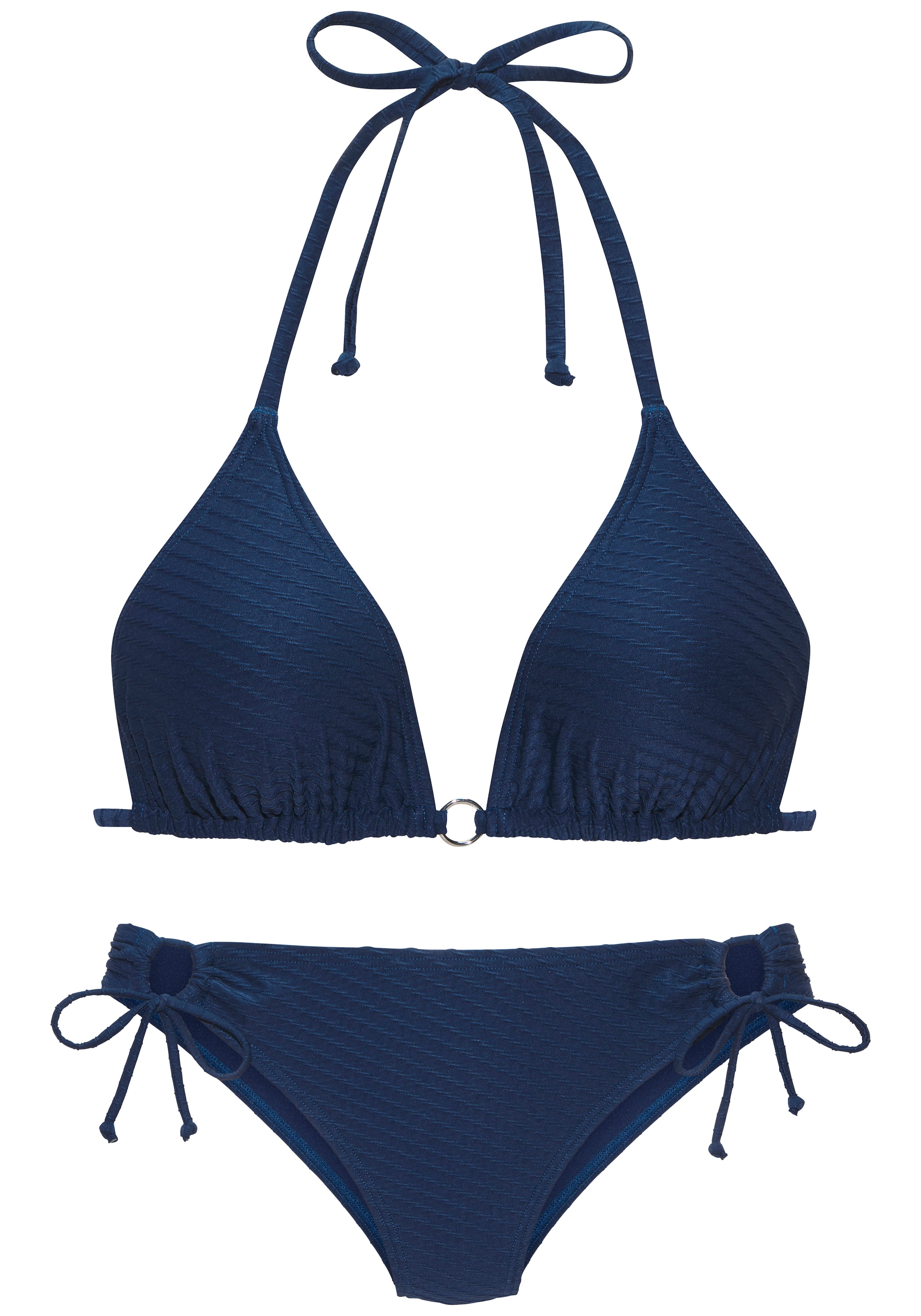 s.Oliver Triangel-Bikini mit silberfarbenen Zierringen
