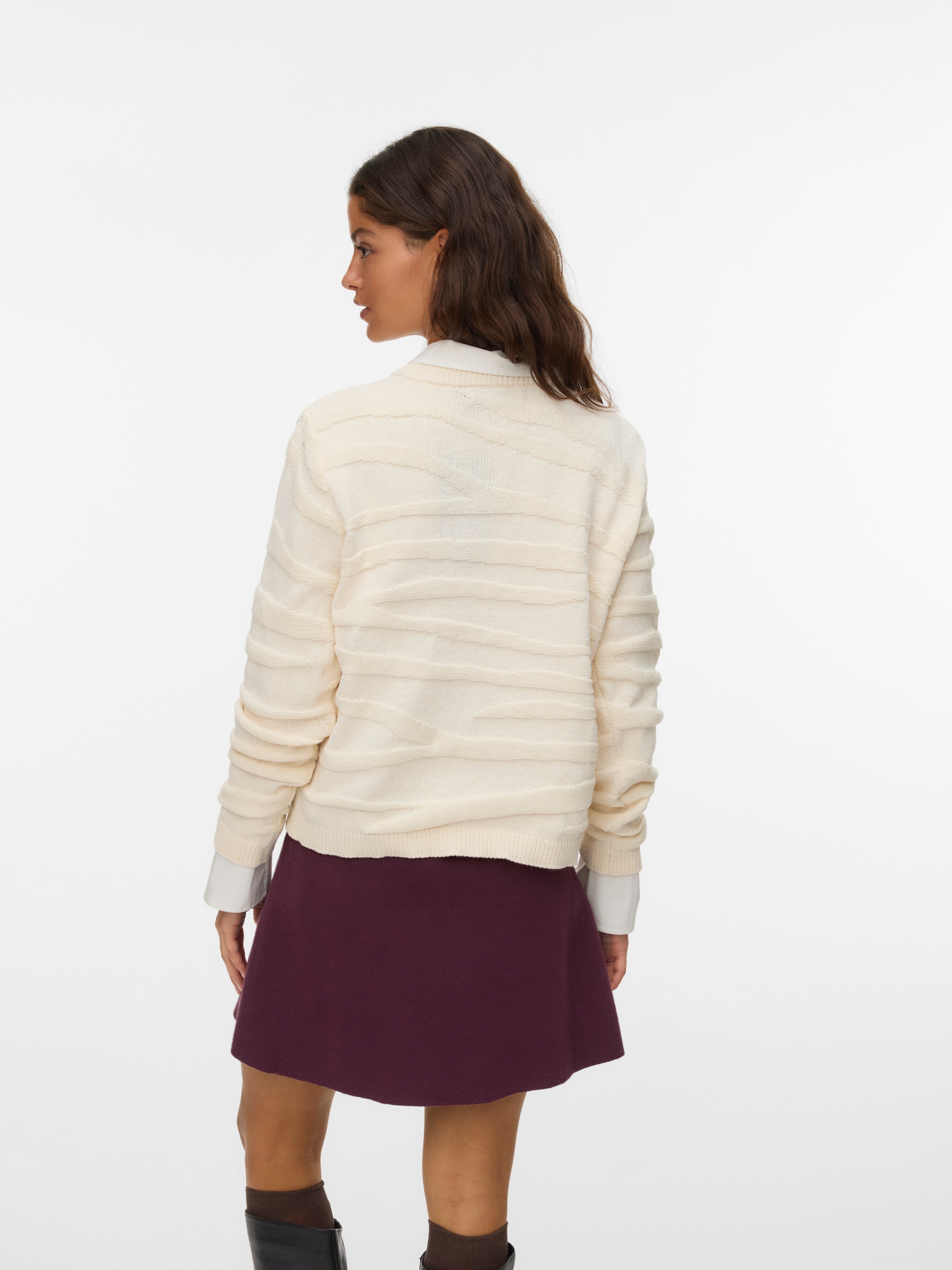 Vero Moda Pull en tricot »VMMALOU LS O-NECK PULLOVER BOO«