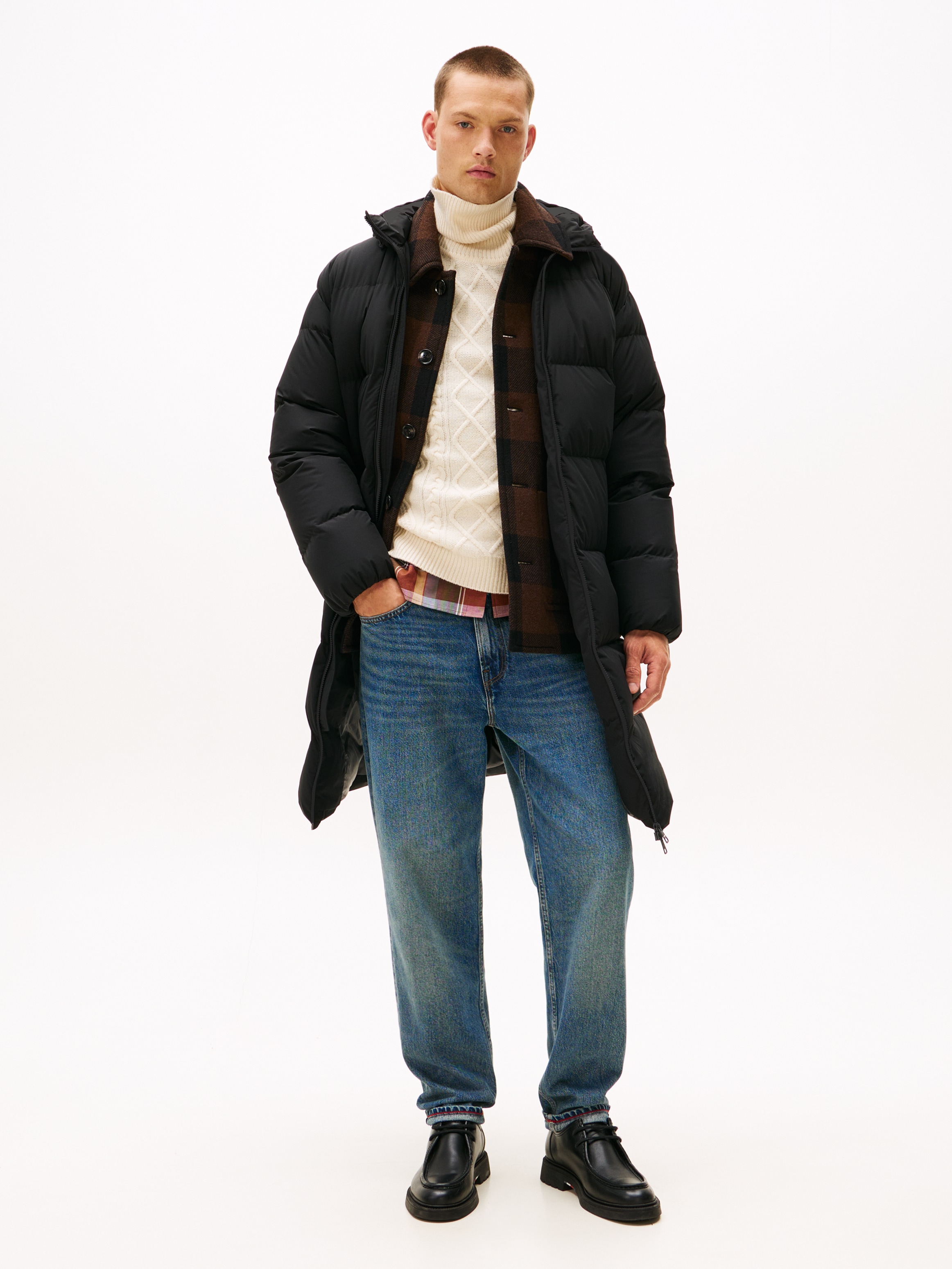 Tommy Hilfiger Steppmantel »DOWN PARKA« regular fit, Wintermantel, mit fester Kapuze, 2-Wege-Reissverschluss
