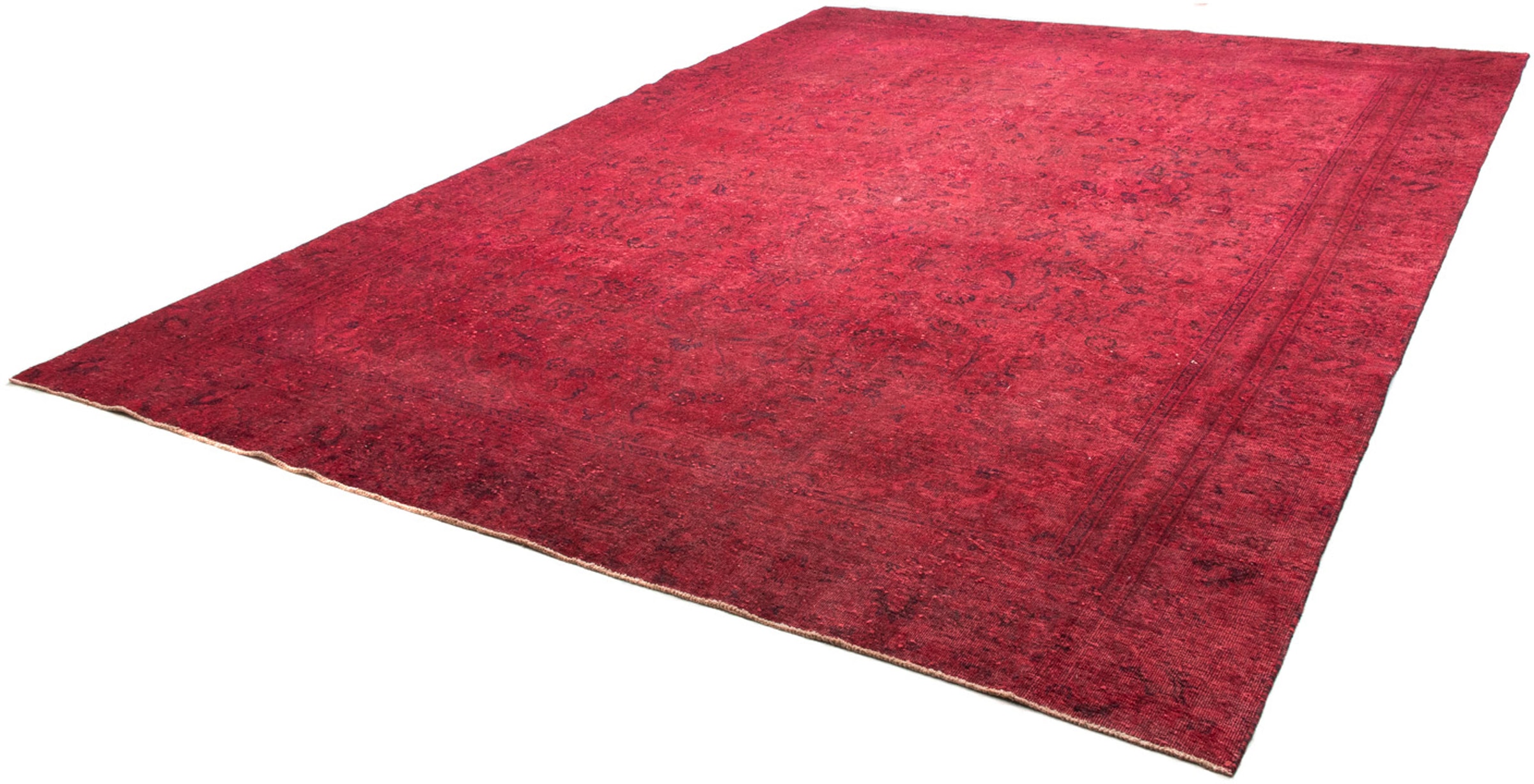Teppich »Vintage - 344 x 259 cm - dunkelrot«, rechteckig, Wohnzimmer, Handgeknüpft,...