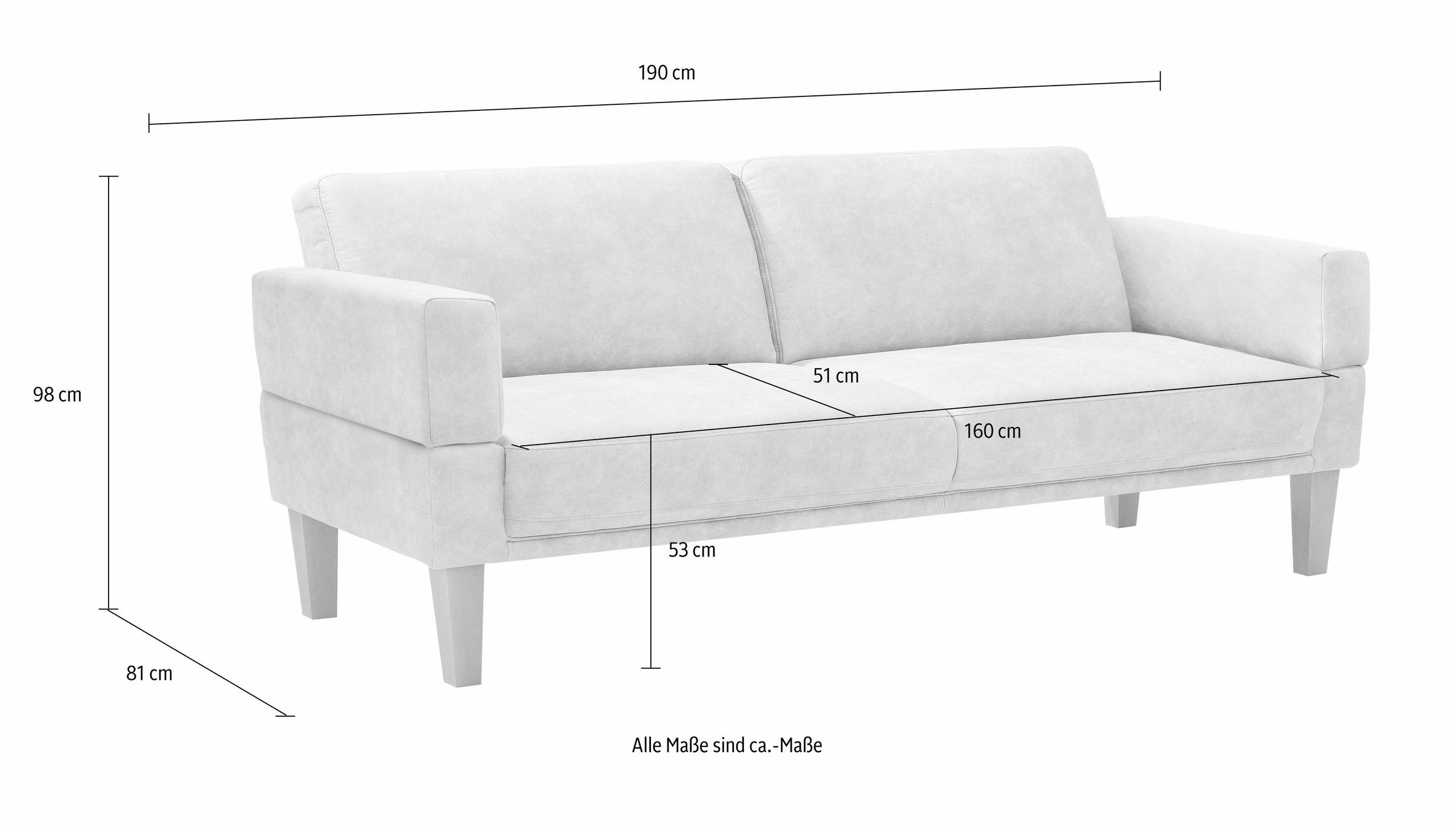 Home affaire Sofa »Fehmarn«, in 3 Breiten