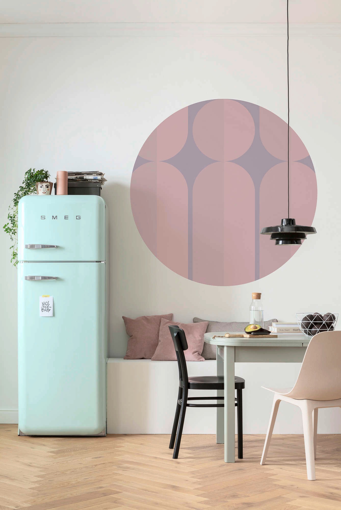 Komar Vliestapete »Vlies selbstklebend - Bauhaus Fusion - Grösse 125 x 125 cm«, bedruckt, Wohnzimmer, Schlafzimmer