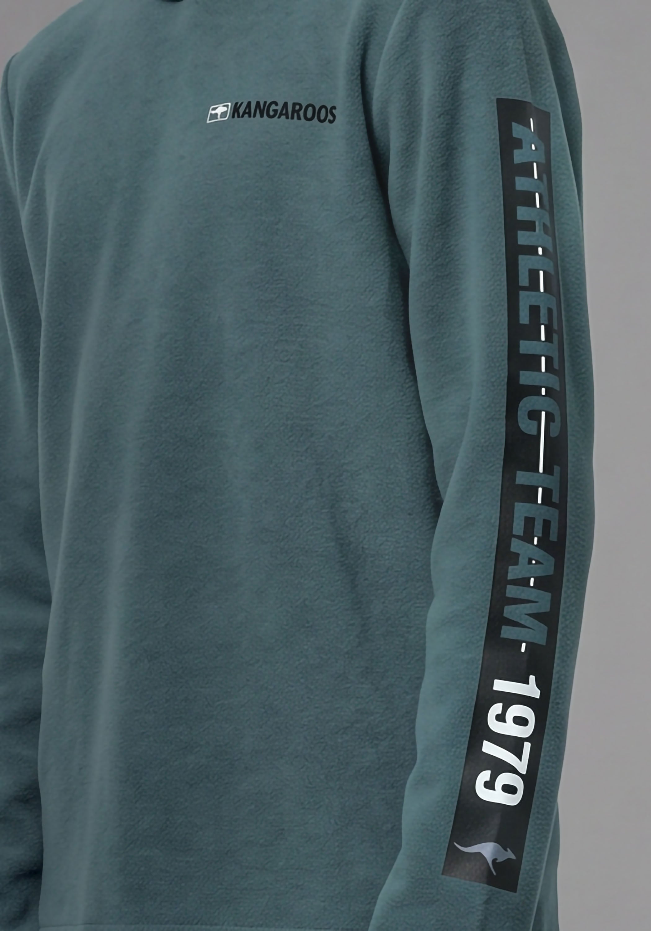 KangaROOS T-shirt à capuche »Shirt mit Ärmelprint« sweat à capuche chiné avec imprimé sur les manches