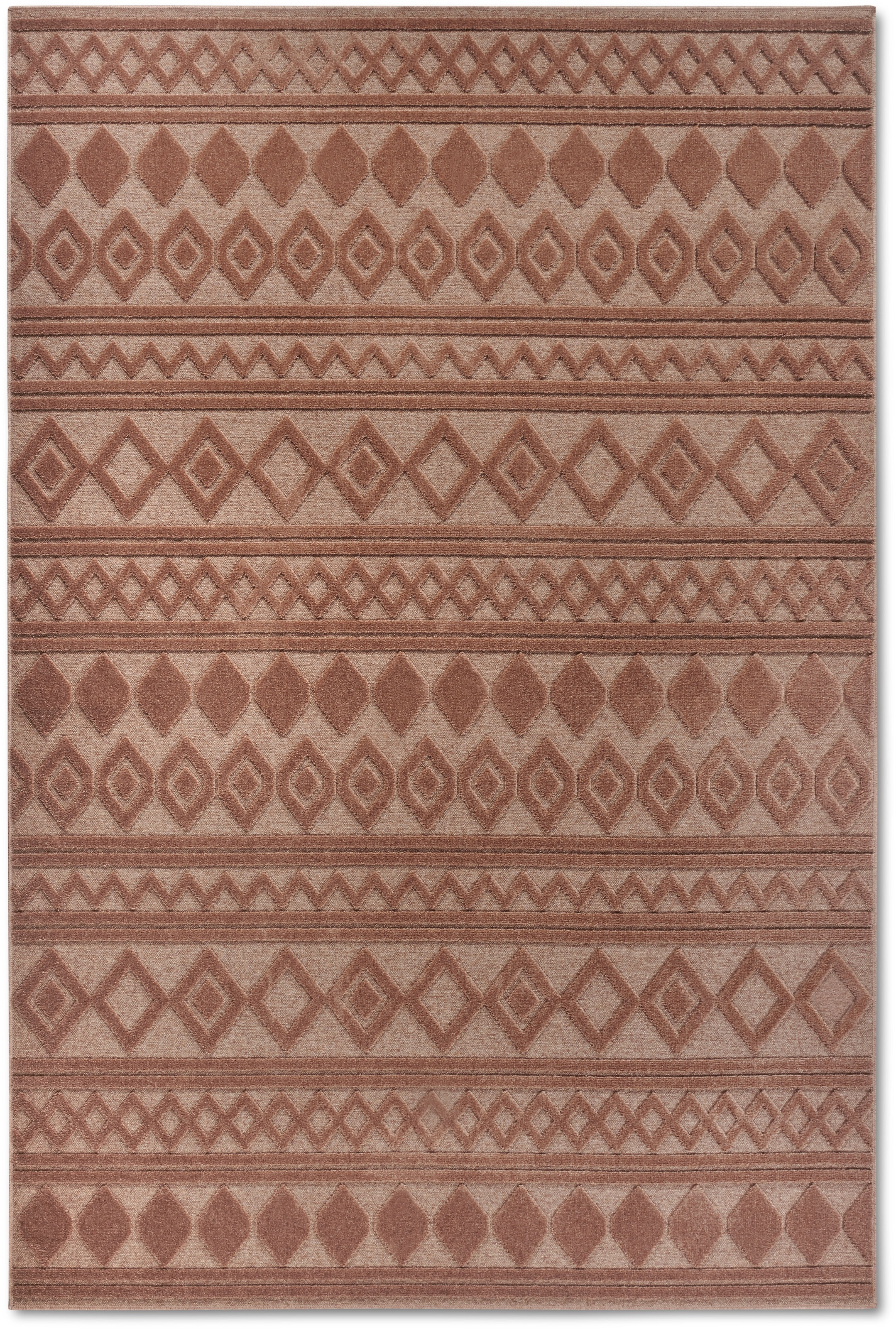 Villeroy & Boch Teppich »Catherine« rechteckig 5,5 mm Höhe Wohnzimmer, Schlafzimmer, Modern, Hoch-Tief Effekt, Flur