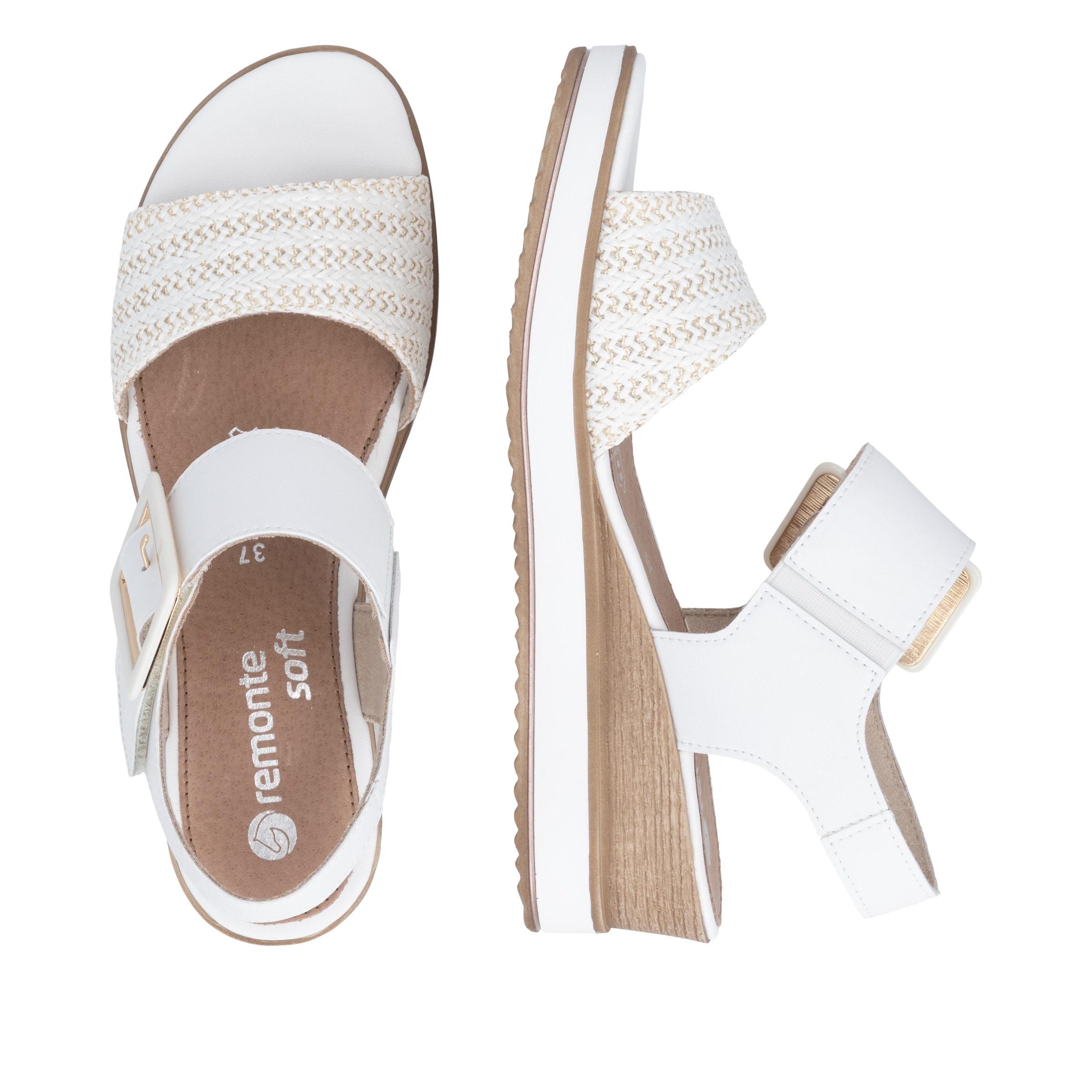 Remonte »ELLE-Collection«  Sommerschuh, Sandale, Bequemschuh mit Klett unter der Zierschnalle