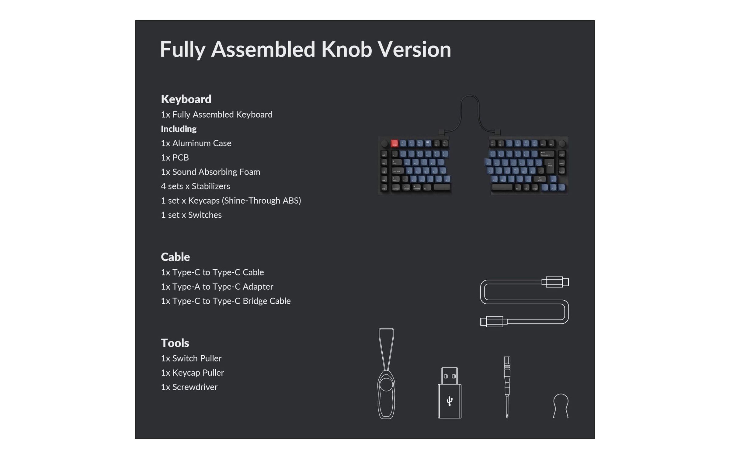   Gaming-Tastatur »Keychron Q11 Black QMK Brown Switch« ()