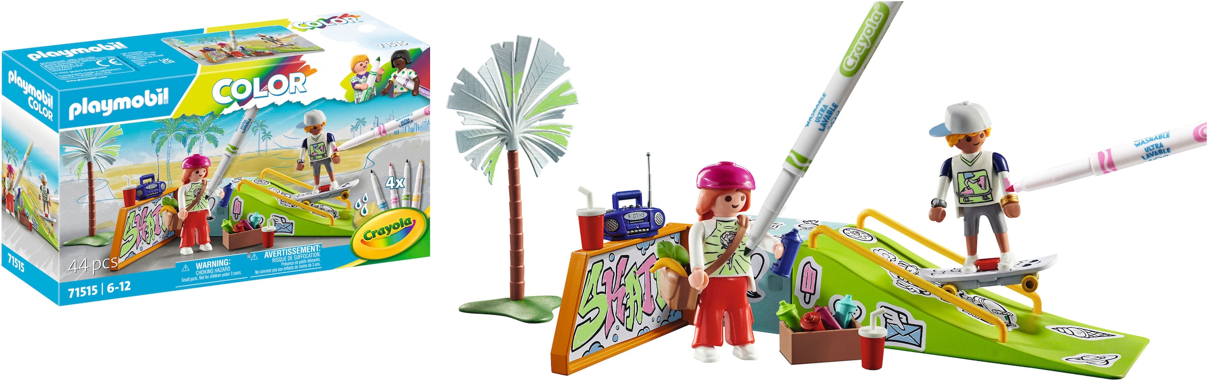 Playmobil® Konstruktions-Spielset »Skatepark (71515), Color« Made in Europe