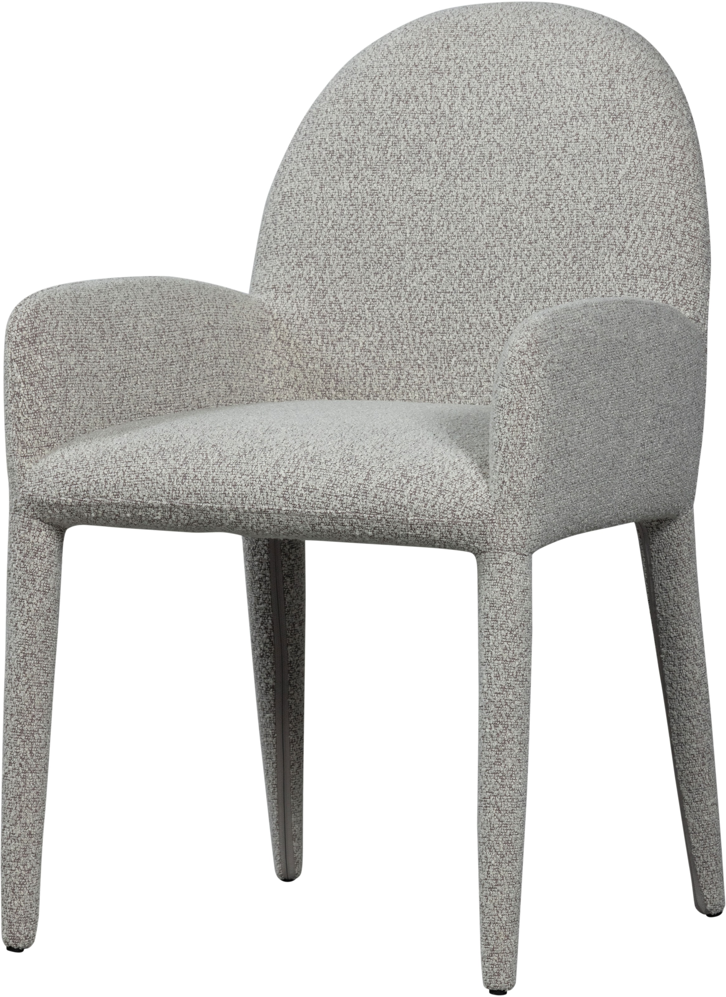 Image of WOOOD Esszimmerstuhl "Elegance Bouclé-Bezug mit 3D-Melange-Effekt, H 83 x B 54 x T 57 cm" () Tragkraft 120 kg, fertig montiert geliefert, Gute Verschleissfestigkeit