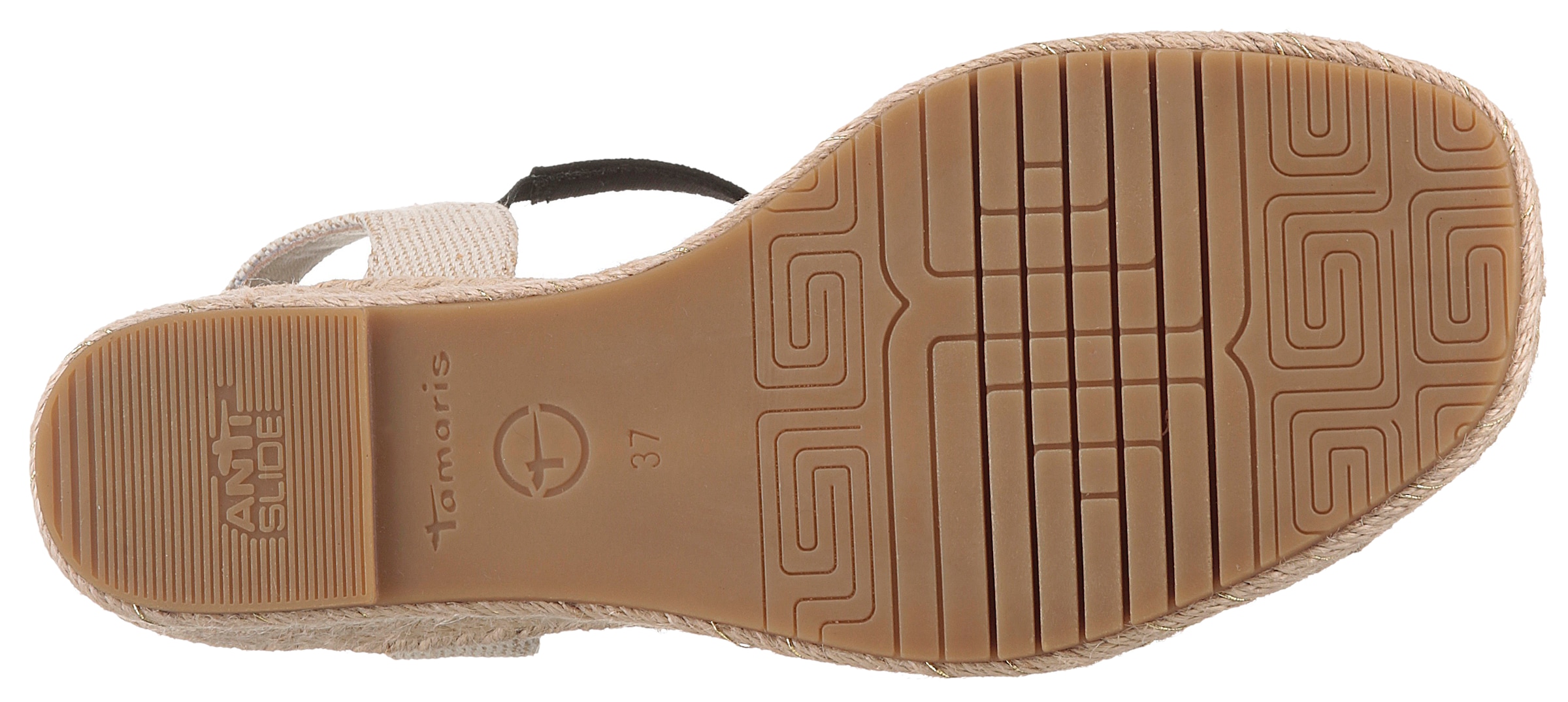 Tamaris Sandales compensées  , Riemchensandale, Sommerschuh mit modischer Kreuzbandage