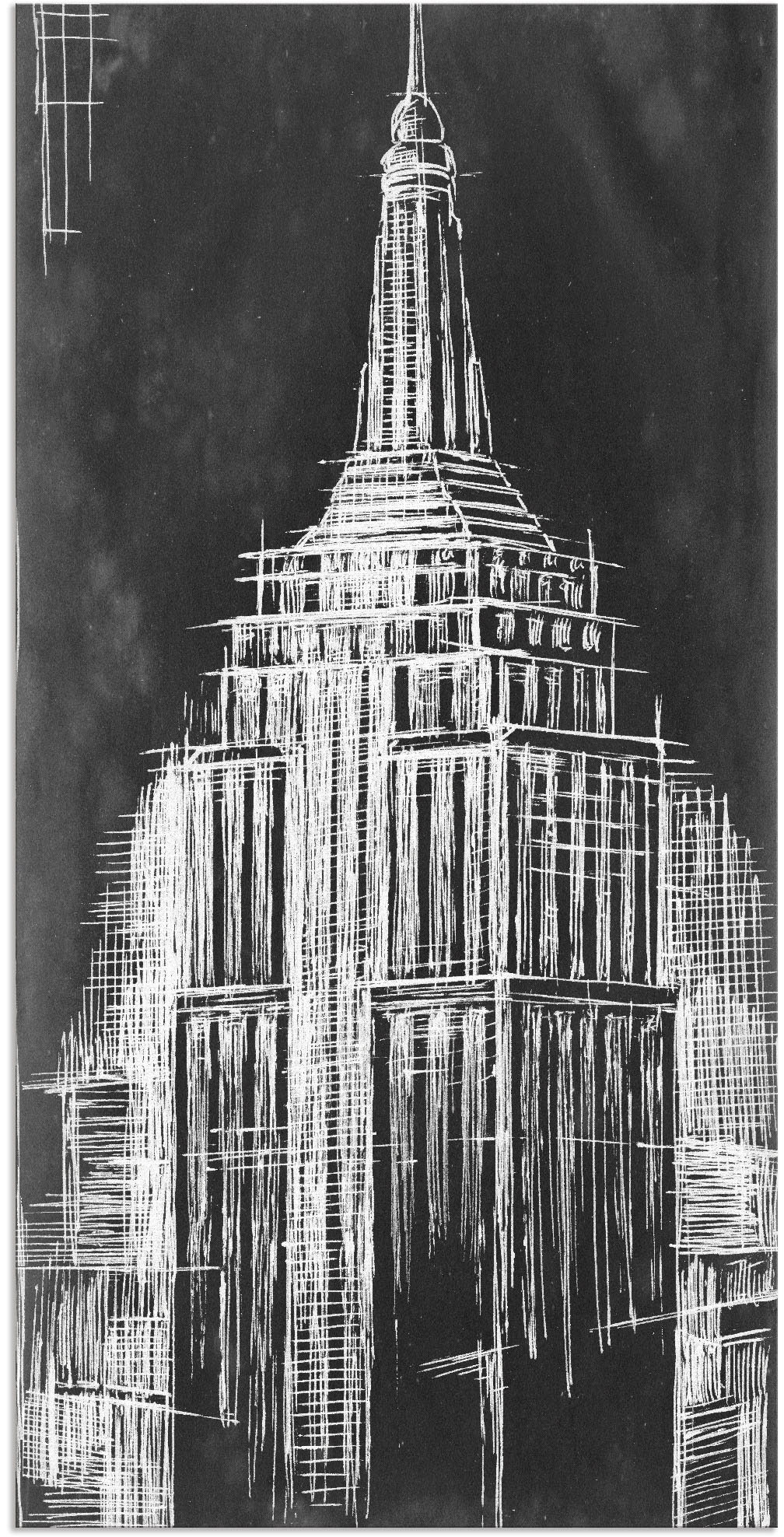 Artland Wandbild »Empire State Entwurf«, Gebäude, (1 St.), als Alubild,  Leinwandbild, Wandaufkleber oder Poster in versch. Grössen bequem kaufen