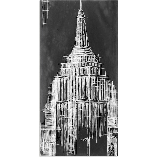 Artland Wandbild »Empire State Entwurf«, Gebäude, (1 St.), als Alubild,  Leinwandbild, Wandaufkleber oder Poster in versch. Grössen bequem kaufen