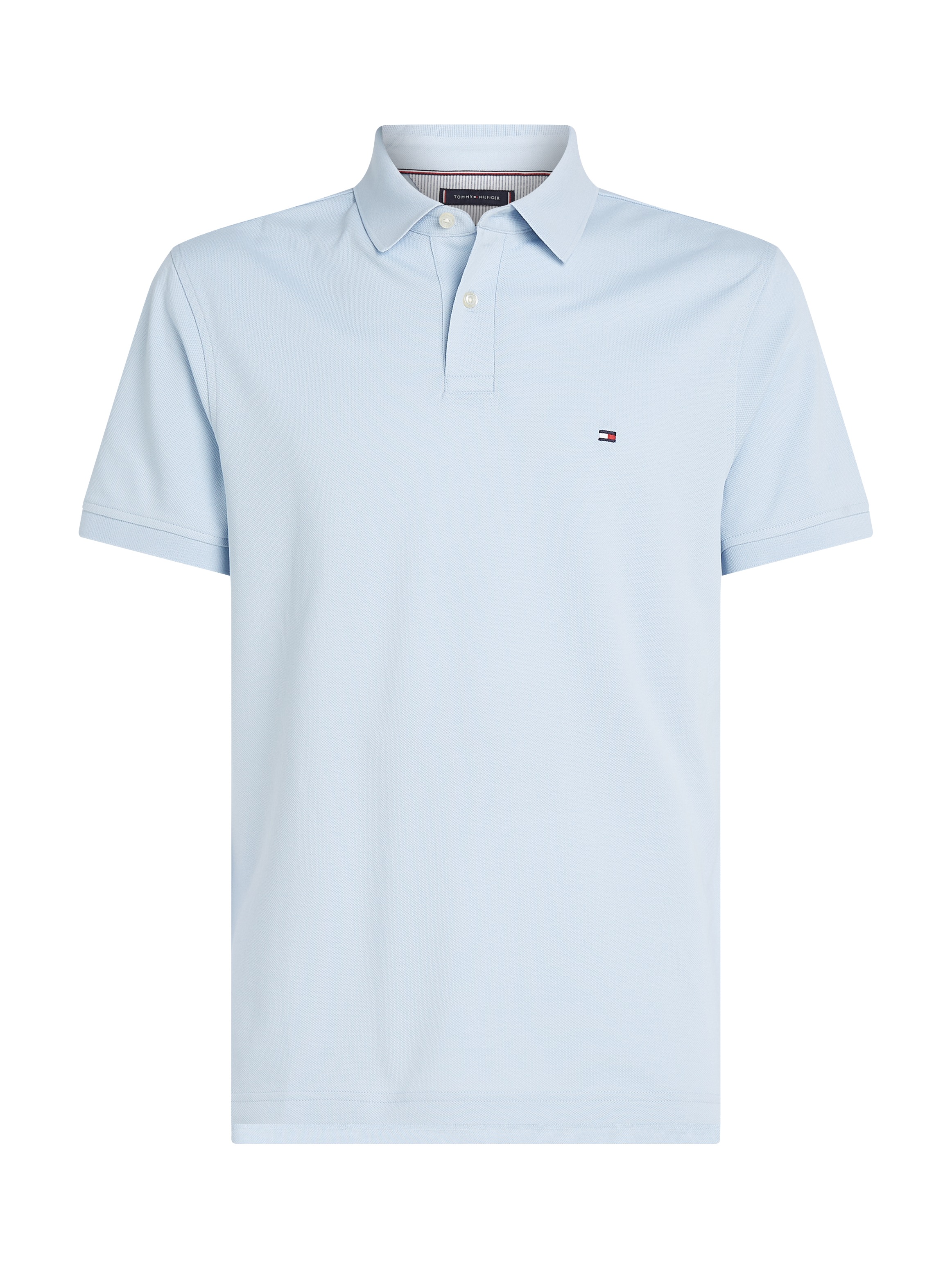 Tommy Hilfiger Poloshirt »1985 REGULAR POLO mit Kontraststreifen und Knopfleiste«, unifarben, sportlich, regular fit, Baumwollmix, Polokragen