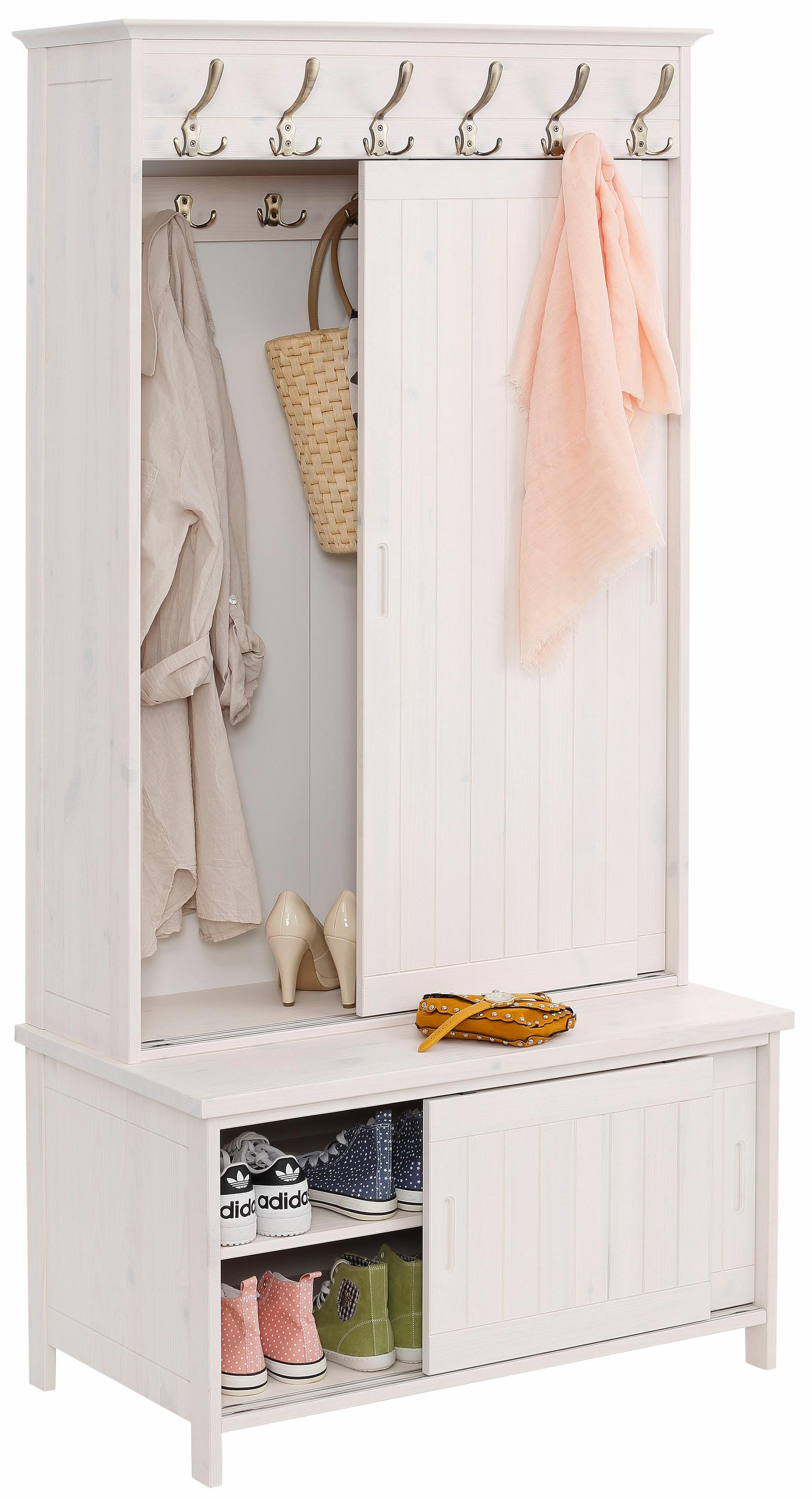 Image of Home affaire Kompaktgarderobe »Mia«, aus massiver Kiefer bei Ackermann Versand Schweiz