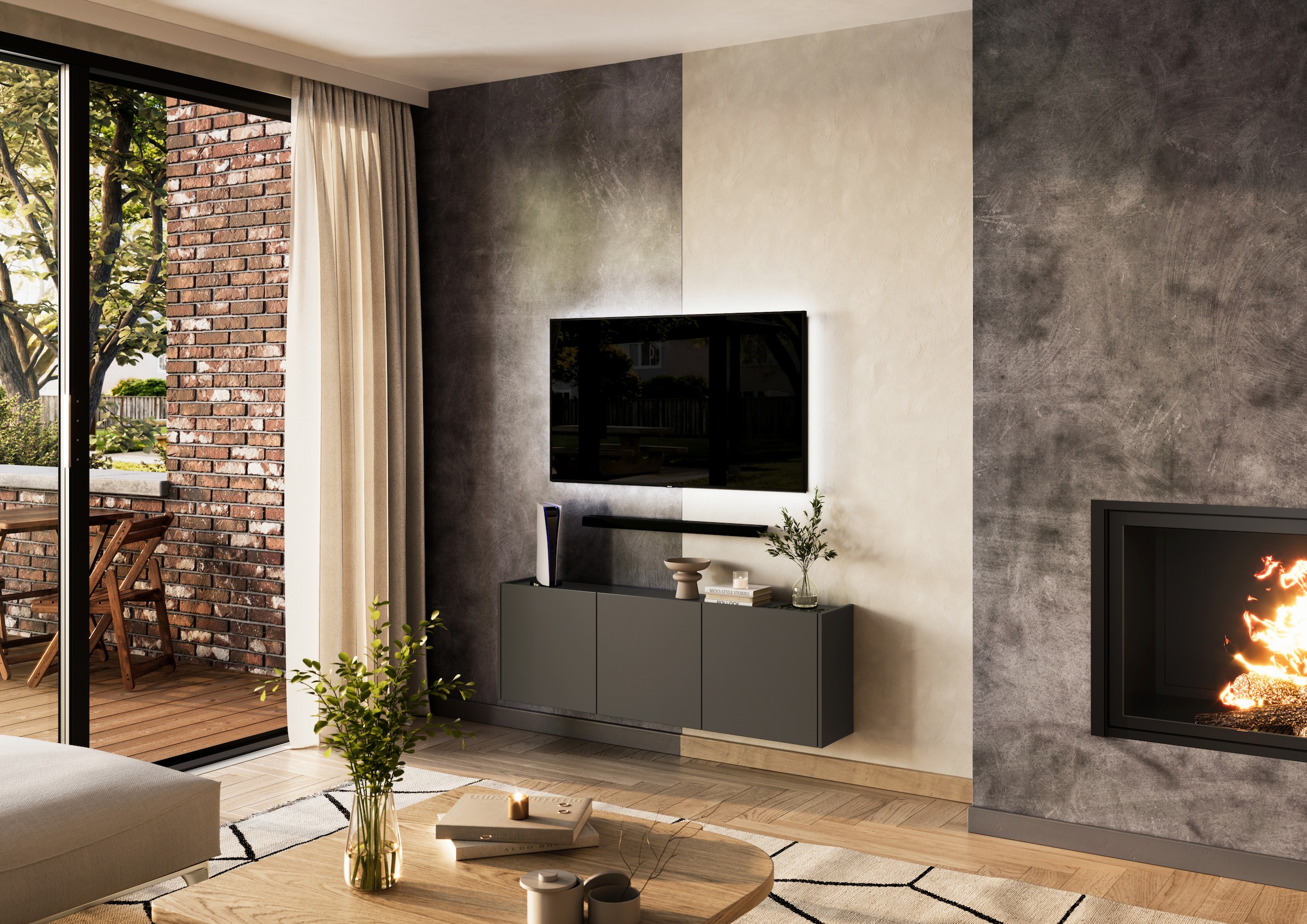 GERMANIA Mehrzweckschrank »Libbiano« mit Balkonoptik