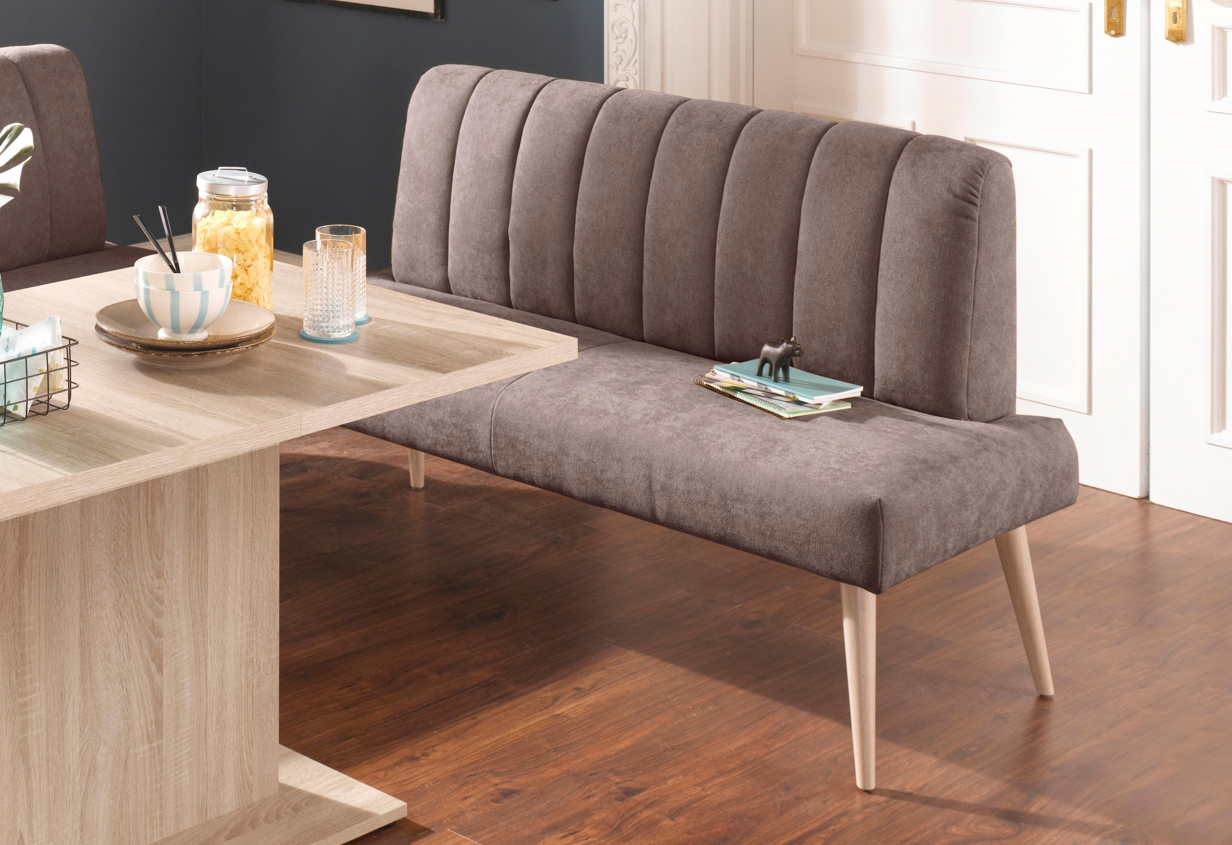 Image of exxpo - sofa fashion "Costa, moderne Rückensteppung, bequem und elegant, hoher Holzfuss" hochwertige Detailverarbeitung, Frei im Raum stellbar