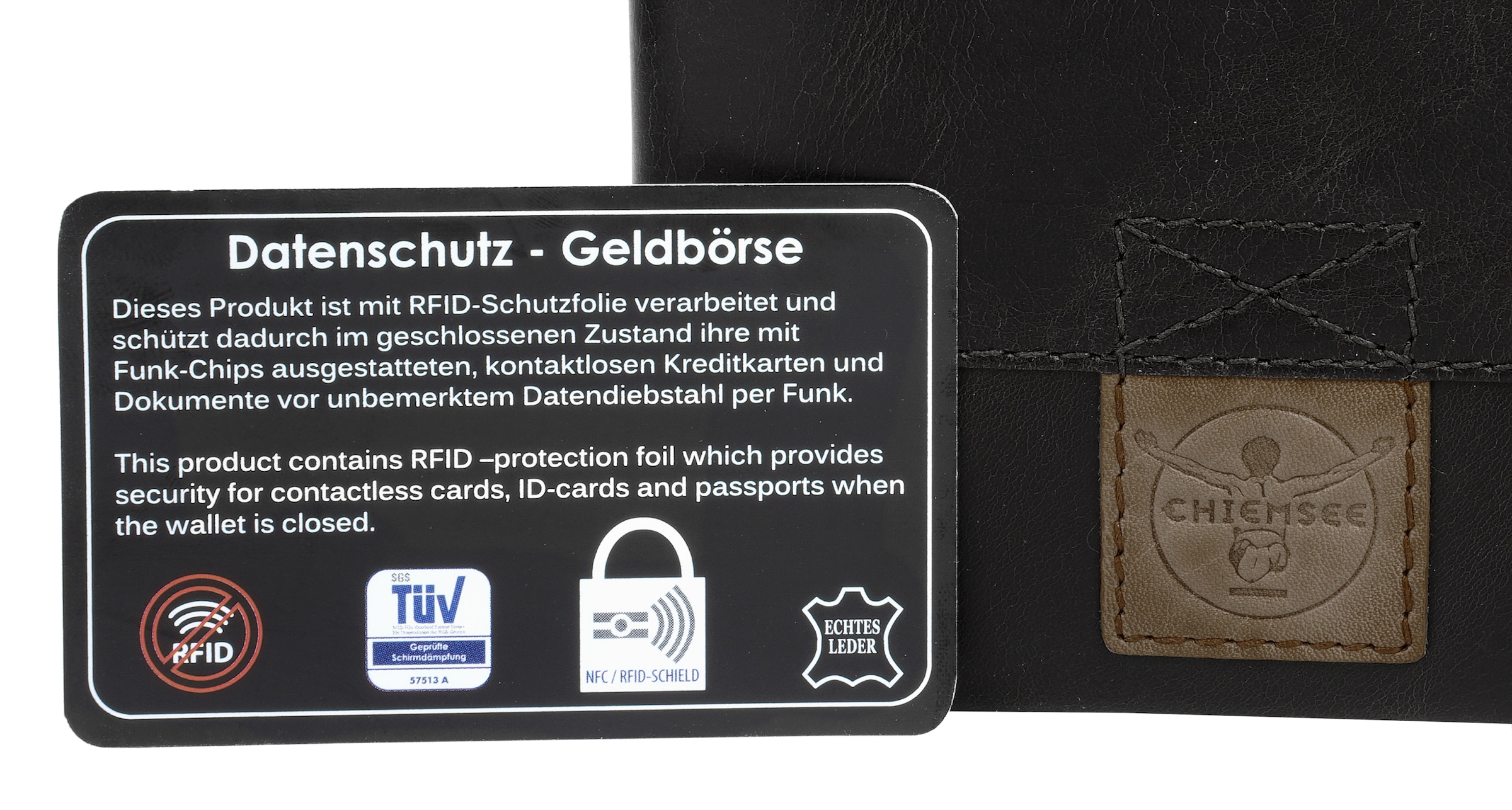 Chiemsee Geldbörse, echt Leder