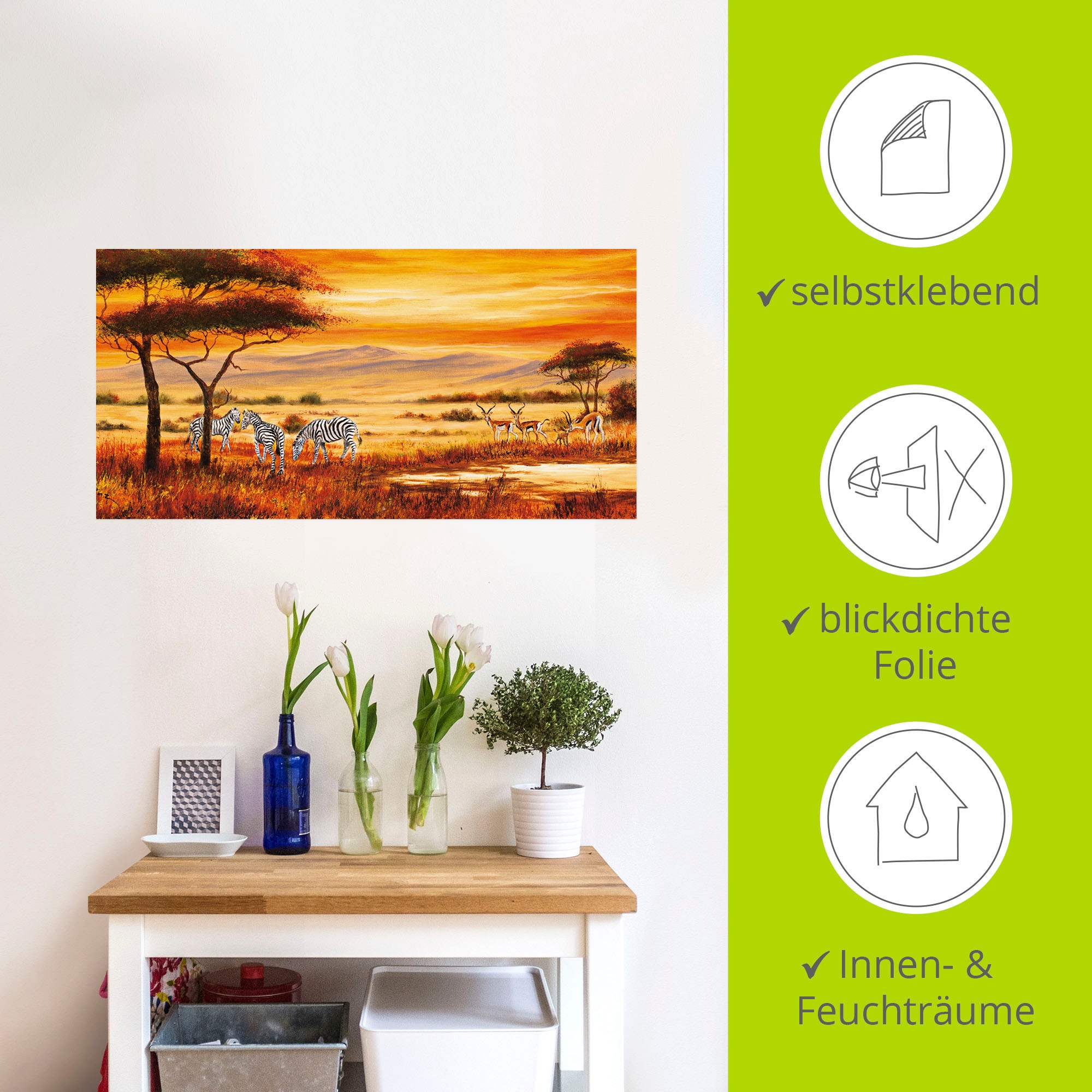 Artland Wandbild »Afrikanische Landschaft I«, Afrika, (1 St.), als Leinwandbild, Poster, Wandaufkleber in verschied. Grössen
