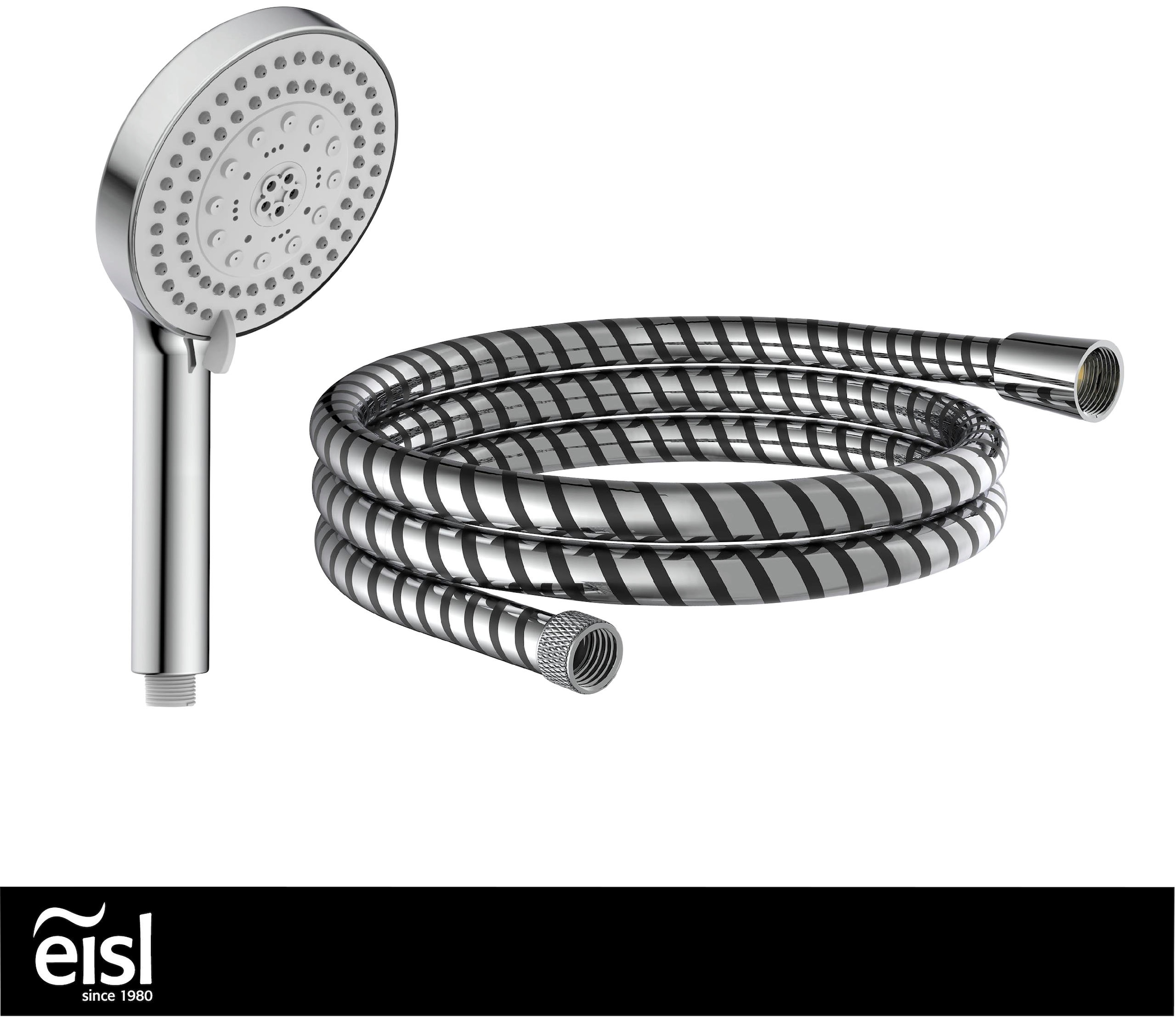 Eisl Garniture de douche »STORM« économiseur d’eau, anti-calcaire, réglable en 7 positions, fonction arrêt d’eau