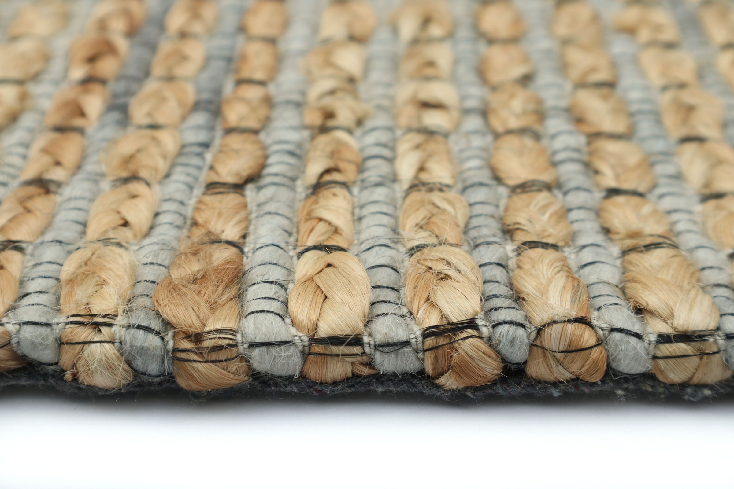 GOODproduct Teppich »Jerron, Jute-Mix, Flechtoptik« rechteckig 15 mm Höhe Scandi-Stil, Strukturgewebe, Wohnzimmer, Schlafzimmer, Esszimmer