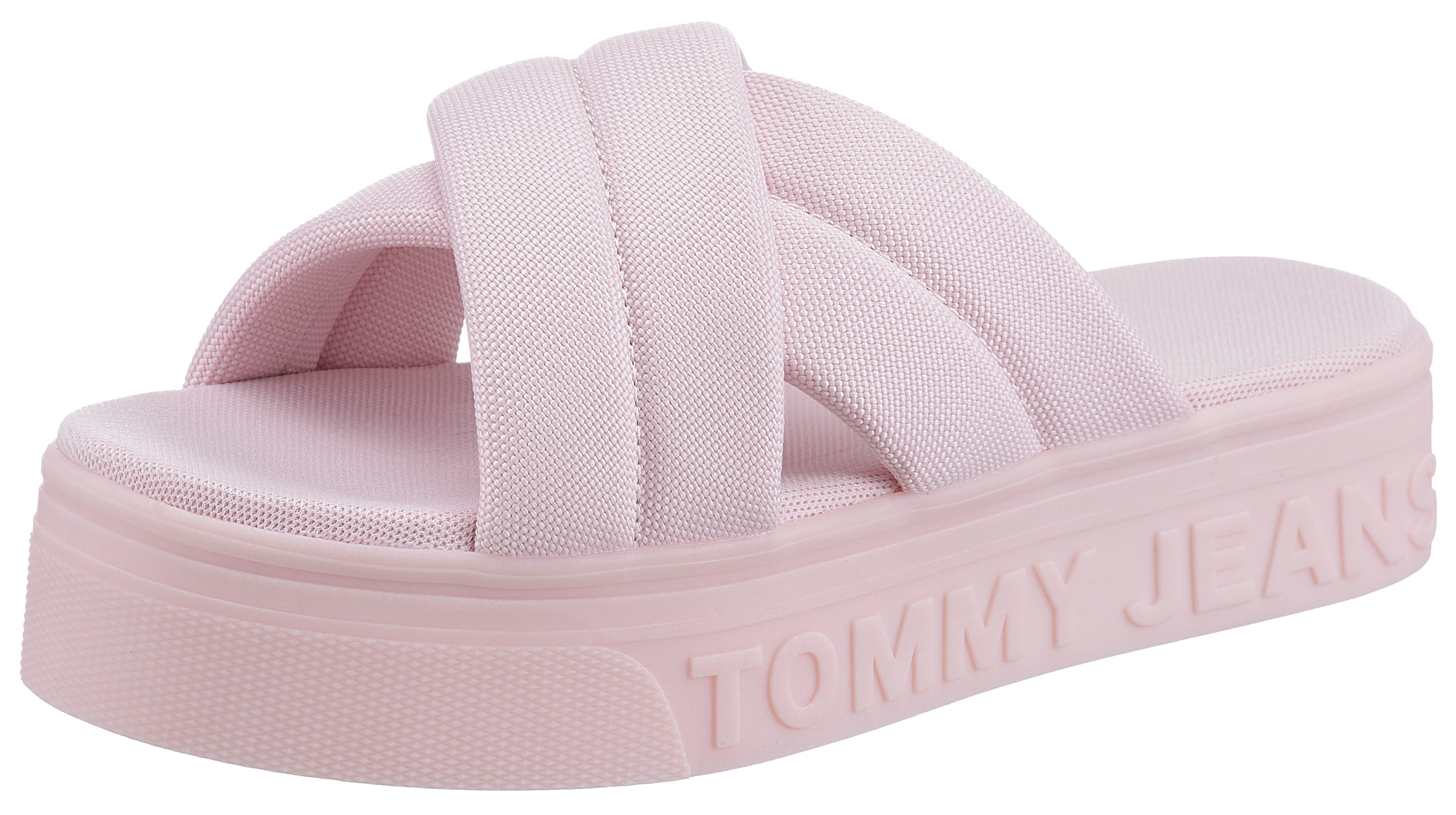 Tommy Jeans Pantolette »TOMMY JEANS FLTFRM SANDAL«, mit wattierter Kreuzbandage-Tommy Jeans 1