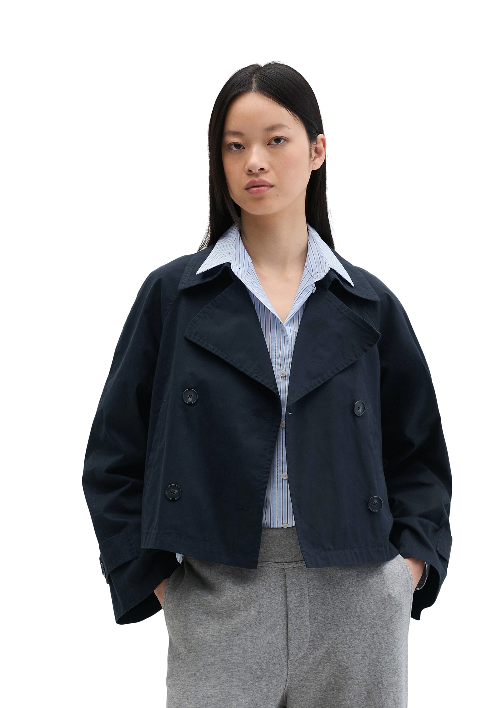Image of Marc OPolo Kurzjacke Trenchjacke relaxed aus Organic Cotton-Twill