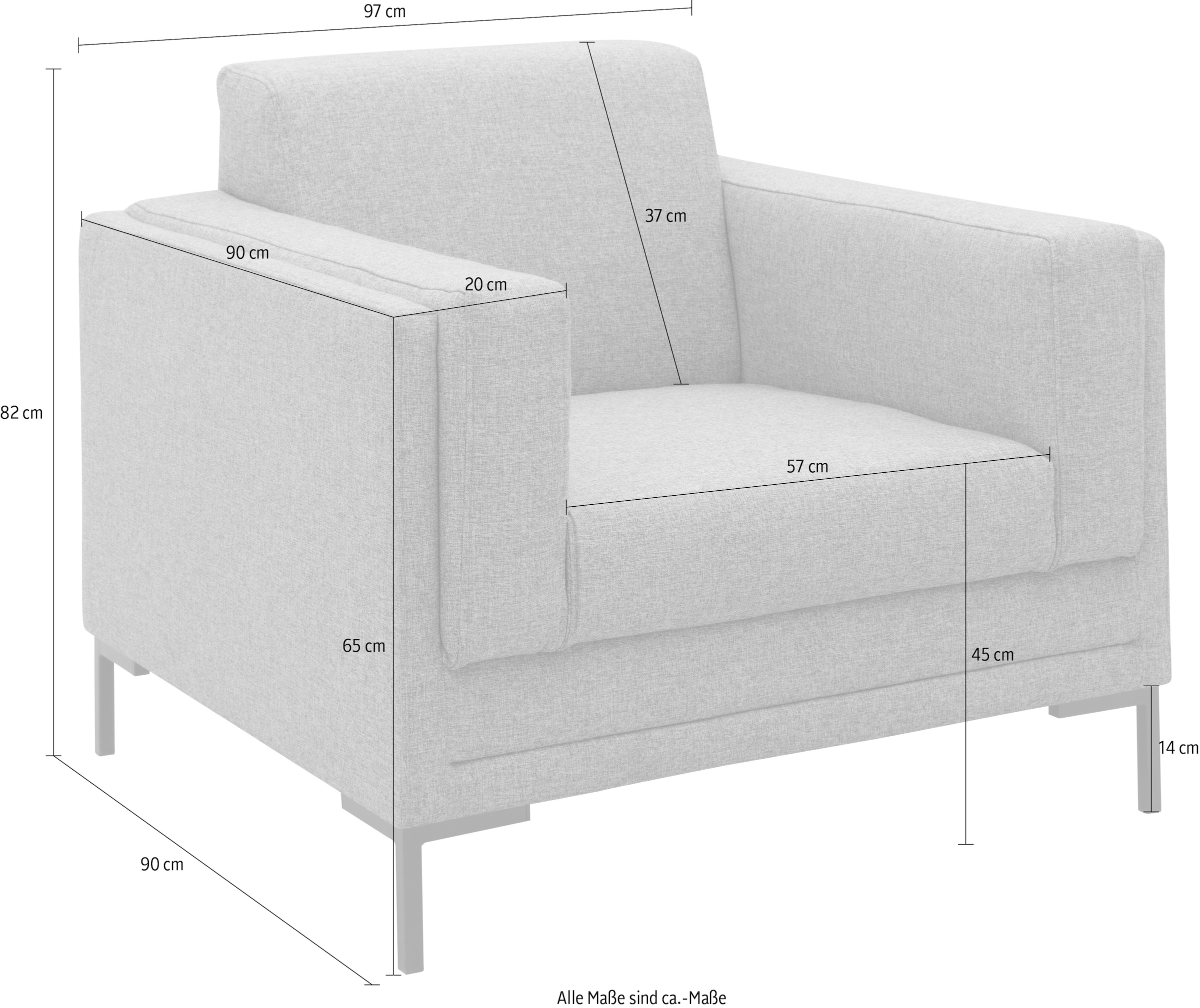 LOOKS by Wolfgang Joop Sessel »LOOKS VII«, klare Linien, edles Design