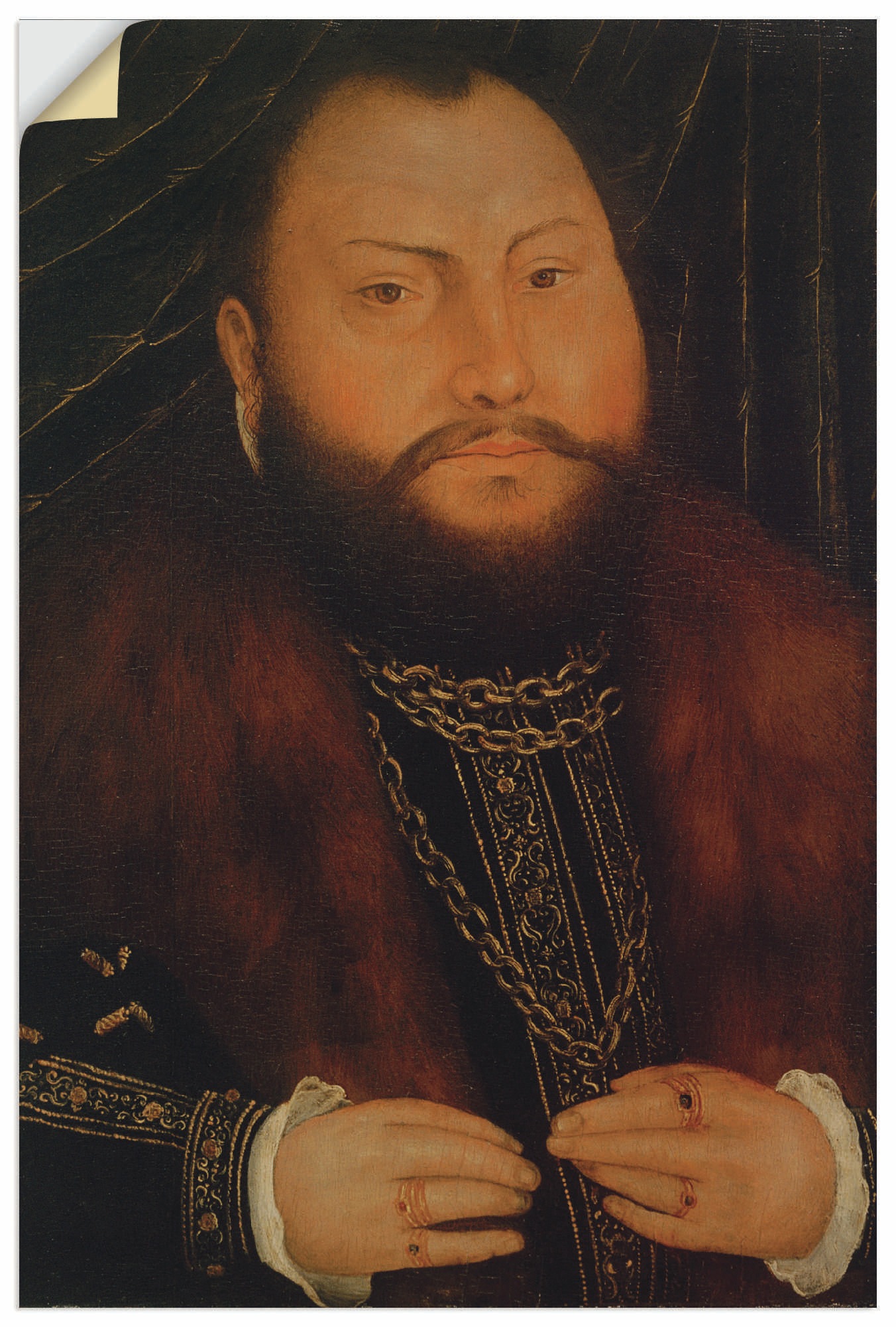 Image of Artland Wandbild »Johann Friedrich der Grossmütige«, Historische Persönlichkeiten, (1 St.), in vielen Grössen & Produktarten - Alubild / Outdoorbild für den Aussenbereich, Leinwandbild, Poster, Wandaufkleber / Wandtattoo auch für Badezimmer geeignet bei A