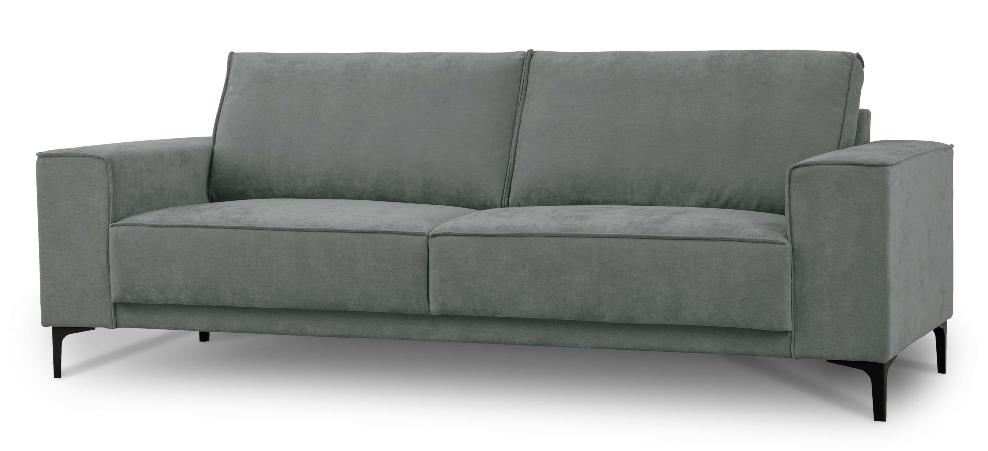 Places of Style 3-Sitzer »3er Sofa Oland, Struktur, Flachgewebe, Luxus-Microfaser, Boucle«, 224 cm, Wellenunterfederung, Skandi-Design, Metallfüsse