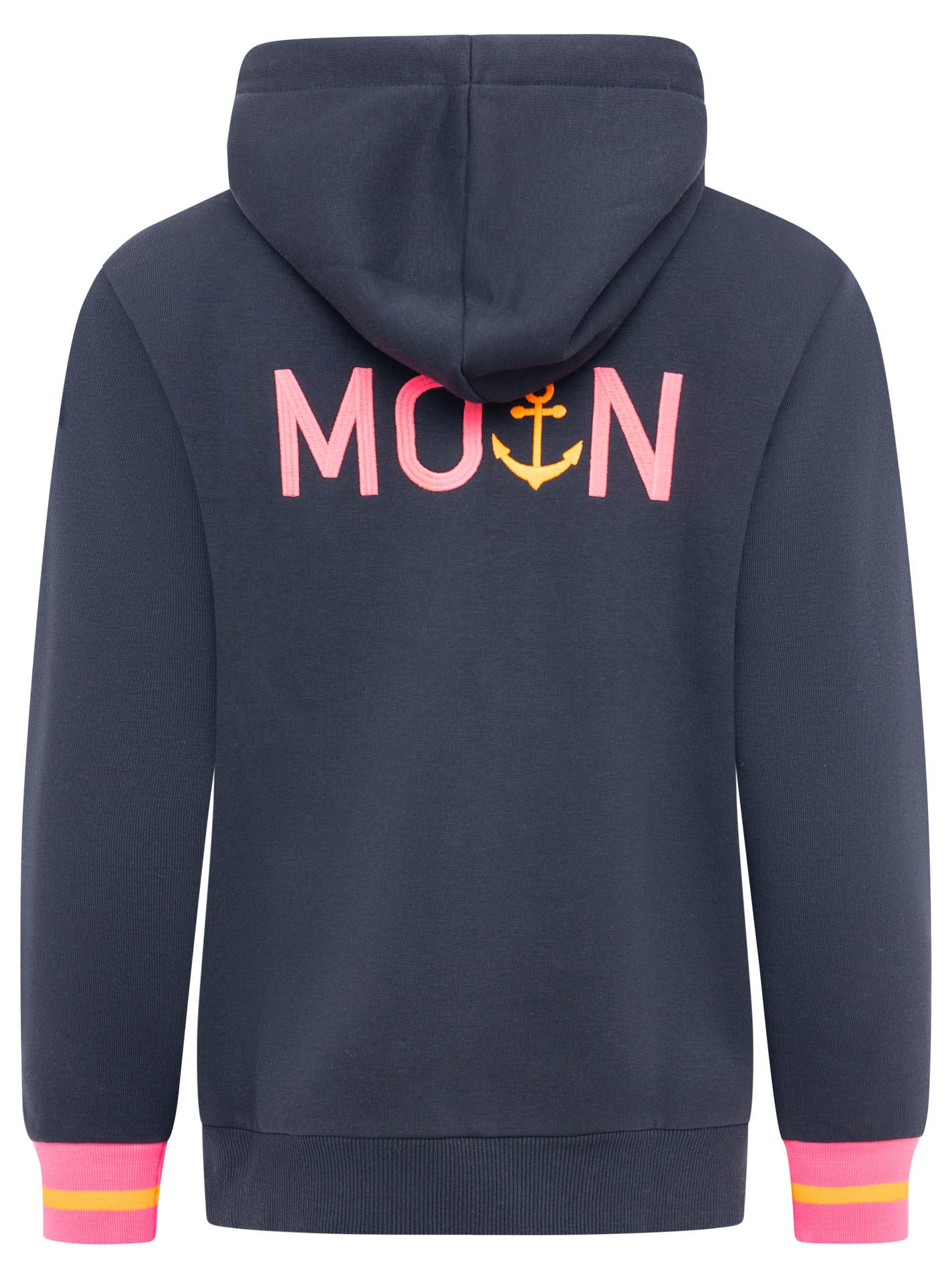 Zwillingsherz Kapuzensweatjacke Regular Fit, Stickerei, Reissverschluss, Langarm, Kontast-Details