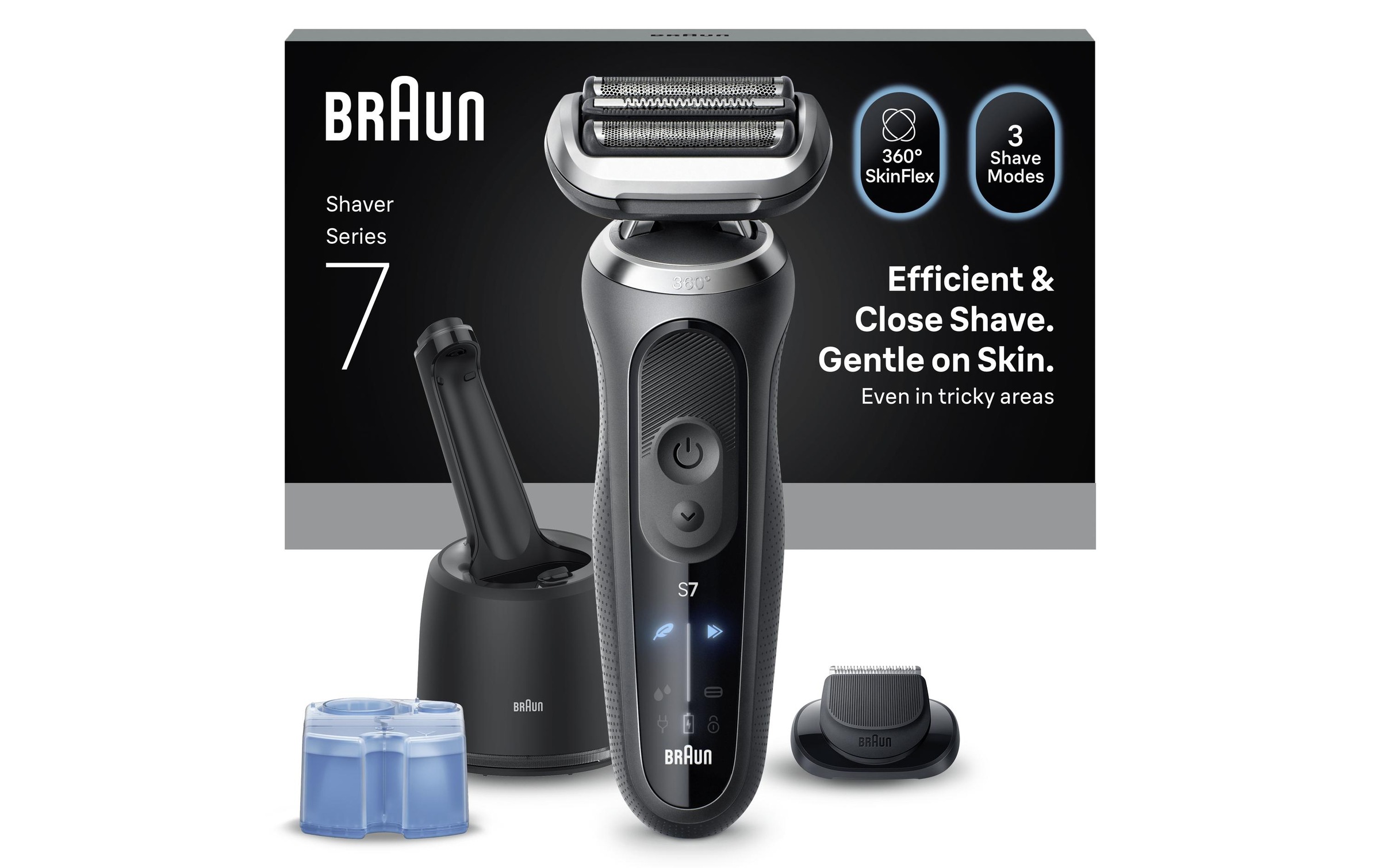 Braun Épilateur électrique pour le visage »Series 7 72-G7200cc« Reinigungsstation