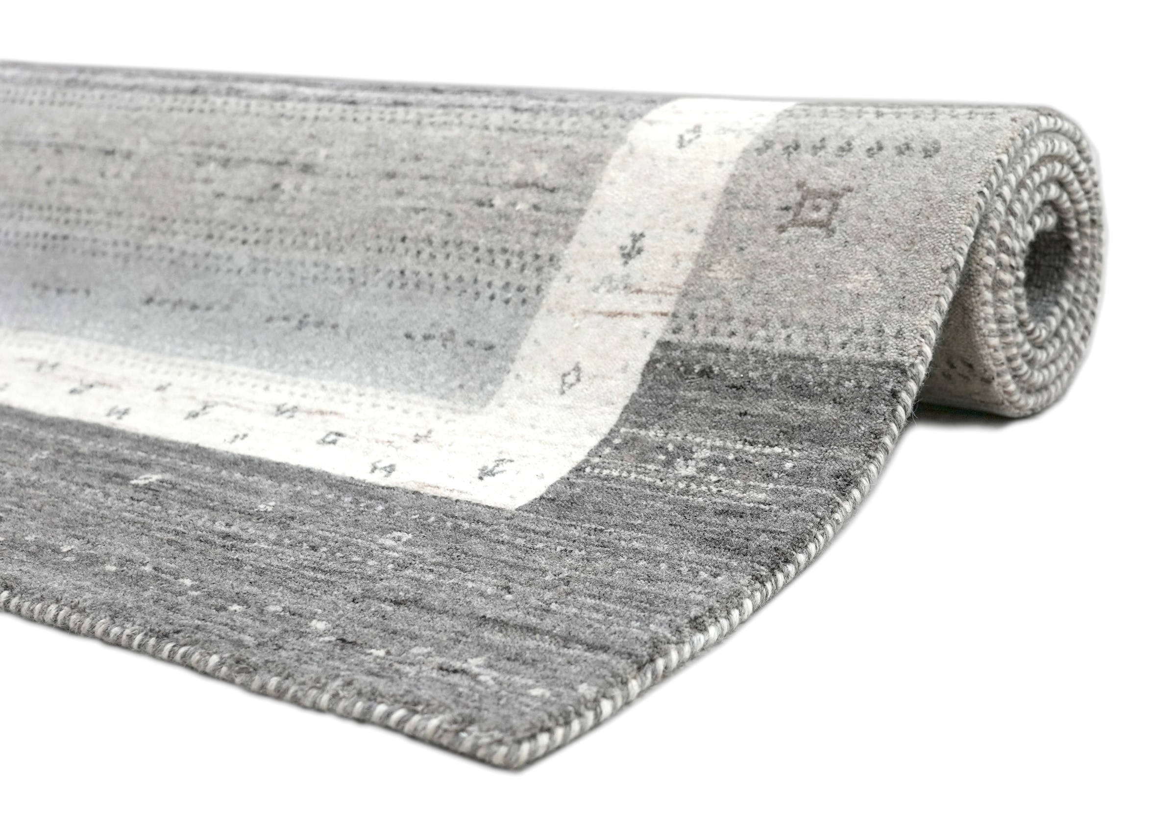 THEKO Tapis en laine »Memu ZO-7406-24« Rectangulaire 12 mm Höhe Gabeh Design, reine Wolle, besonders flach, handgewebt, warme Farben