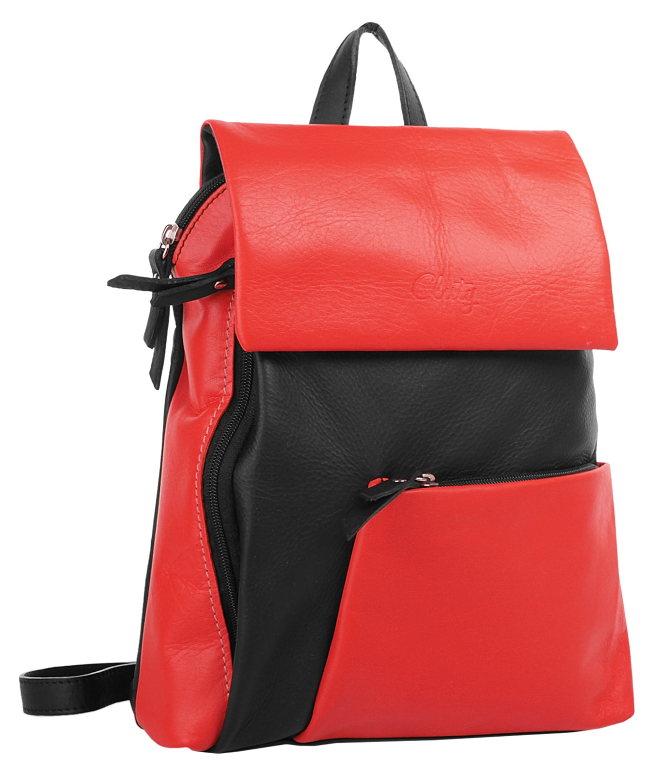 Cluty Cityrucksack, echt Leder, Made in Italy