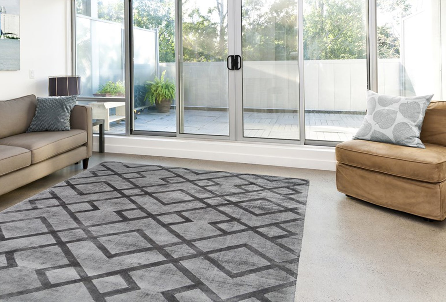 Image of calo-deluxe Teppich "Viteox 310" rechteckig 13 mm Höhe Viskose, Kurzflor, Wohnzimmer