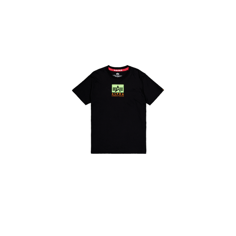 Alpha Industries , T-Shirt »Satin Logo T-Shirt« , schwarz , S , Single Jersey Stoff